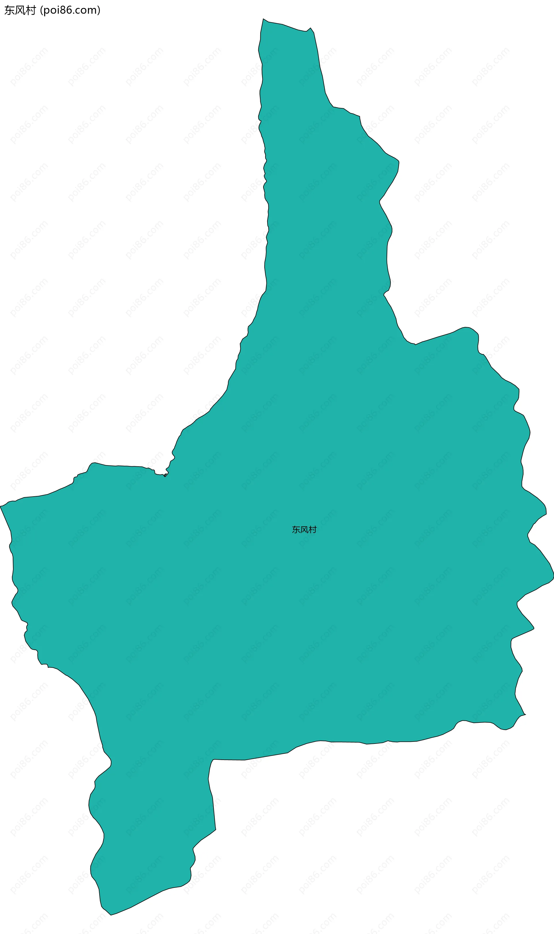 东风村边界地图