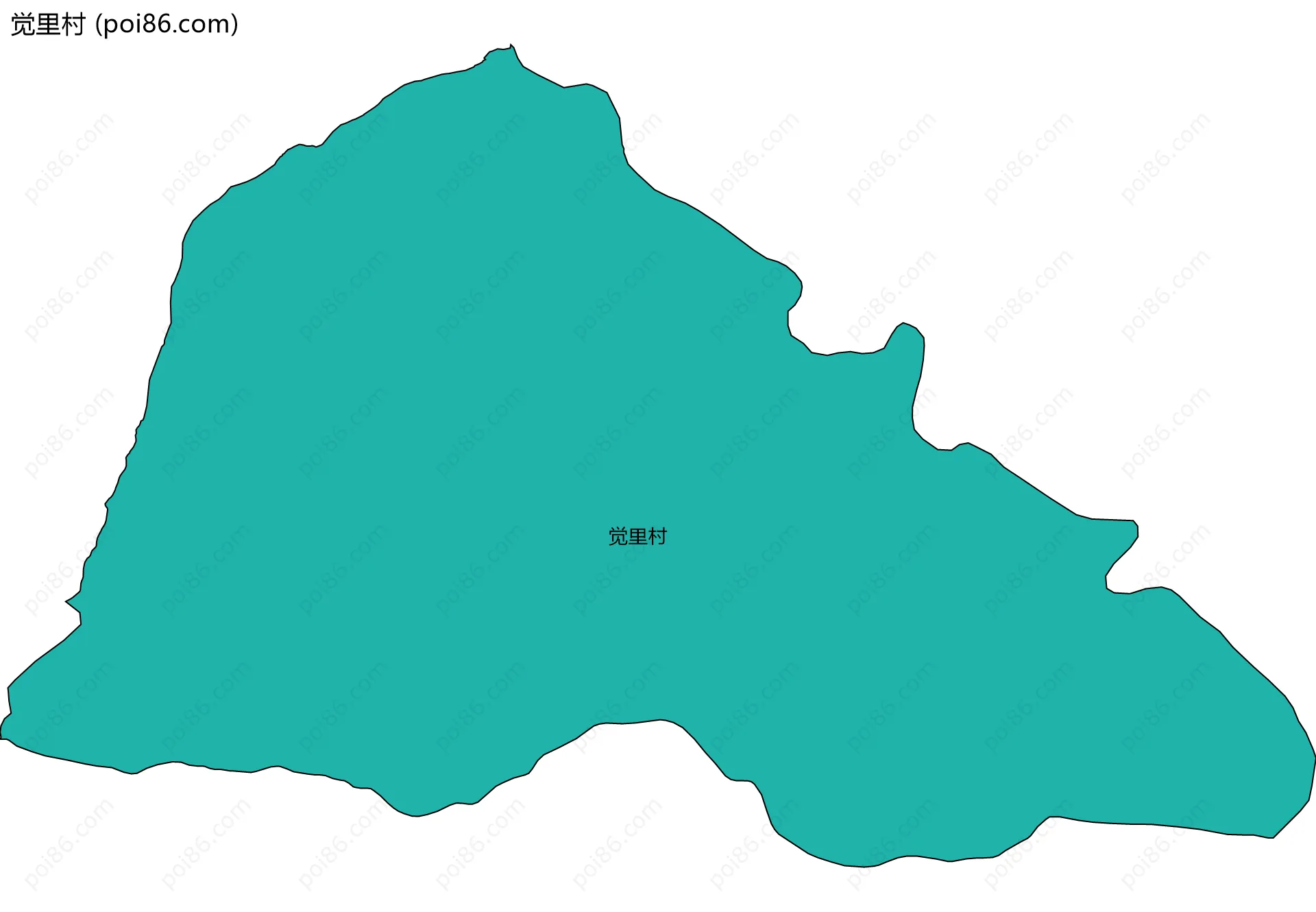 觉里村边界地图