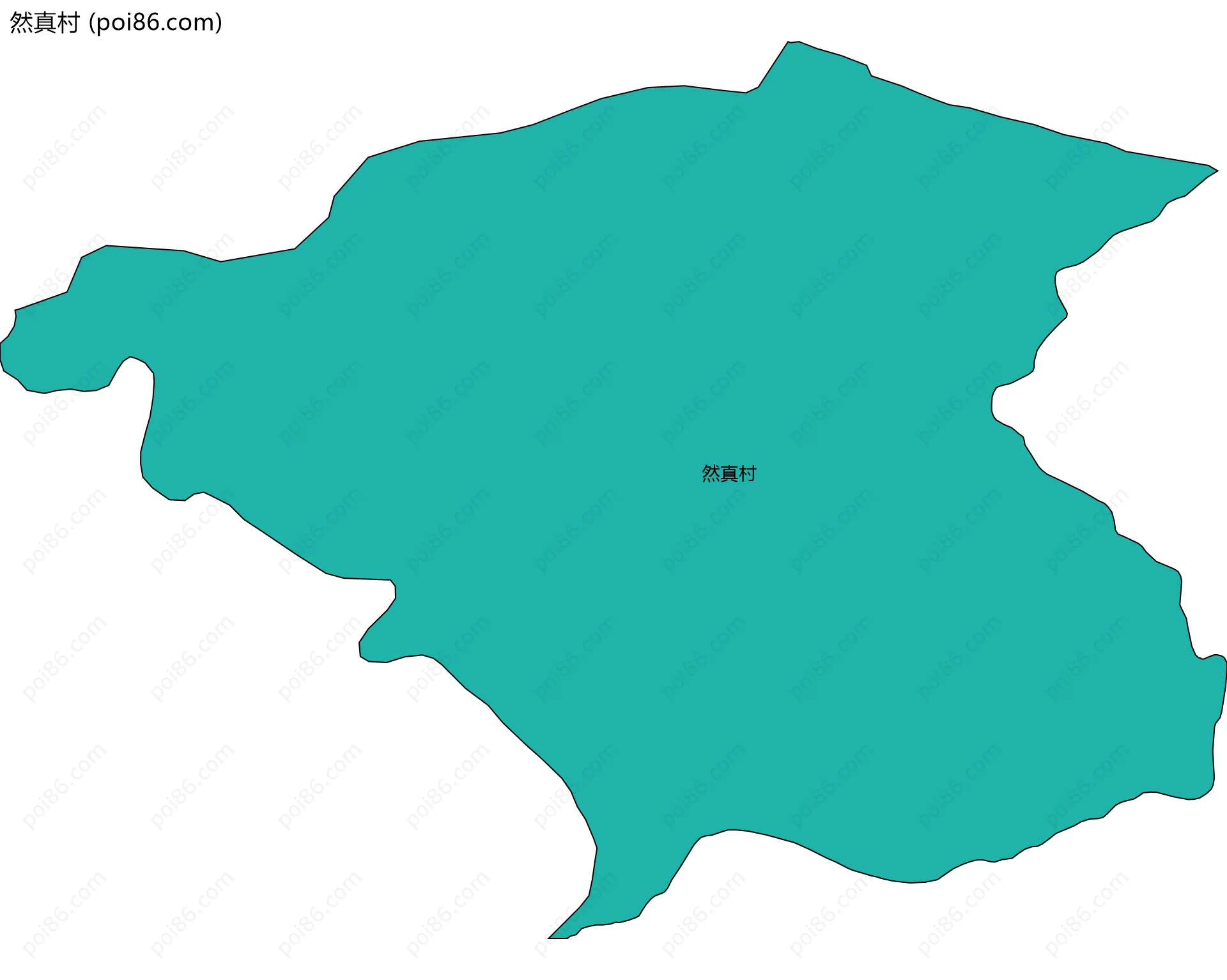 然真村边界地图
