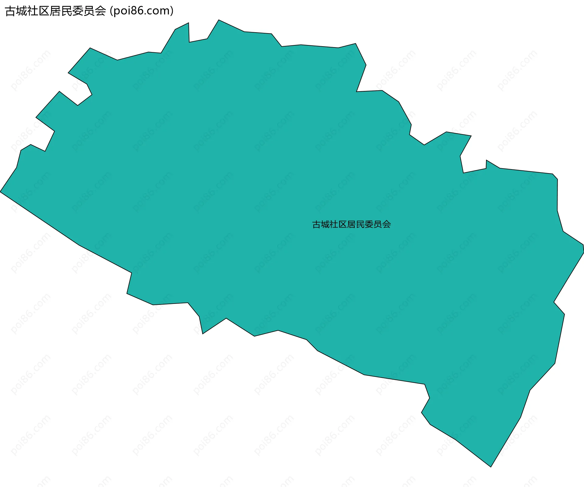 古城社区居民委员会边界地图