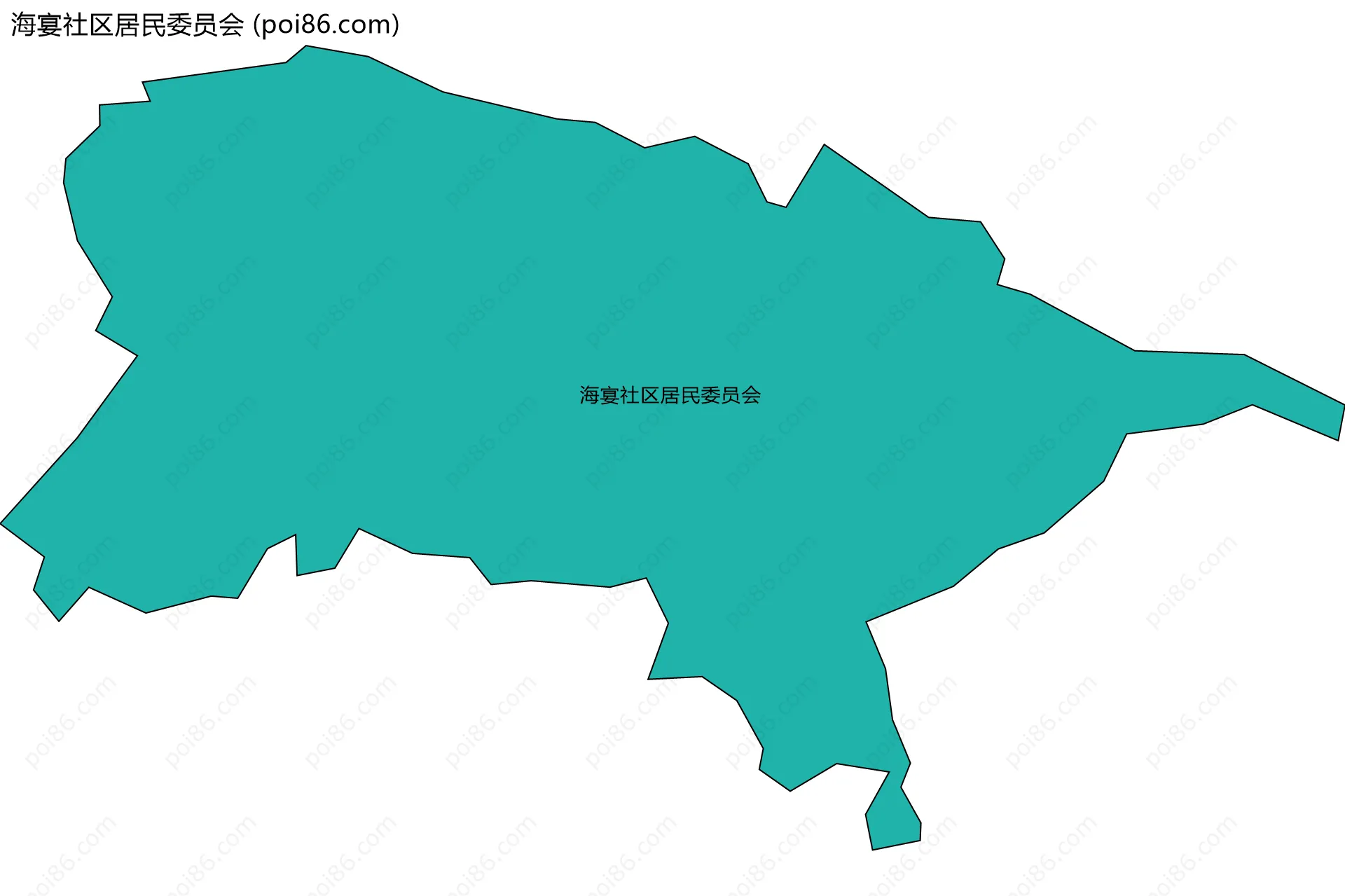 海宴社区居民委员会边界地图
