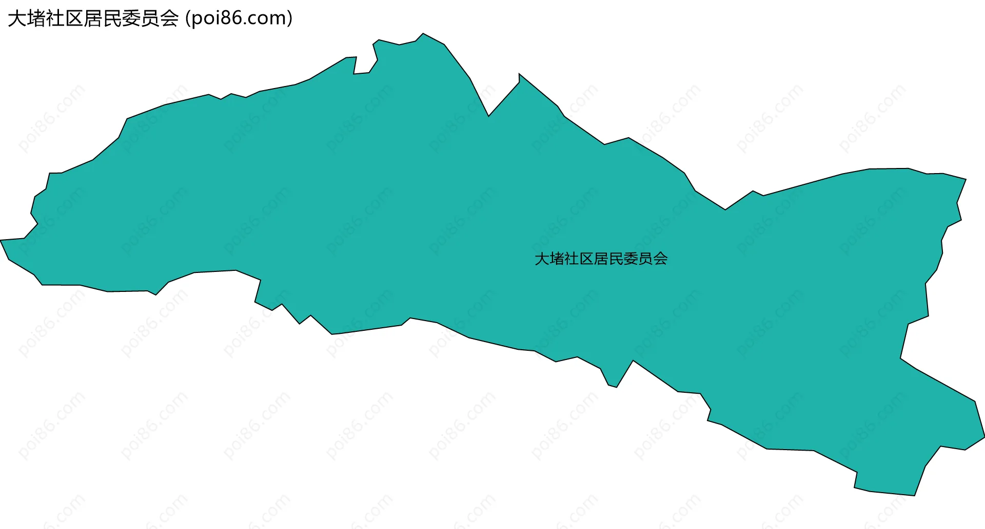 大堵社区居民委员会边界地图