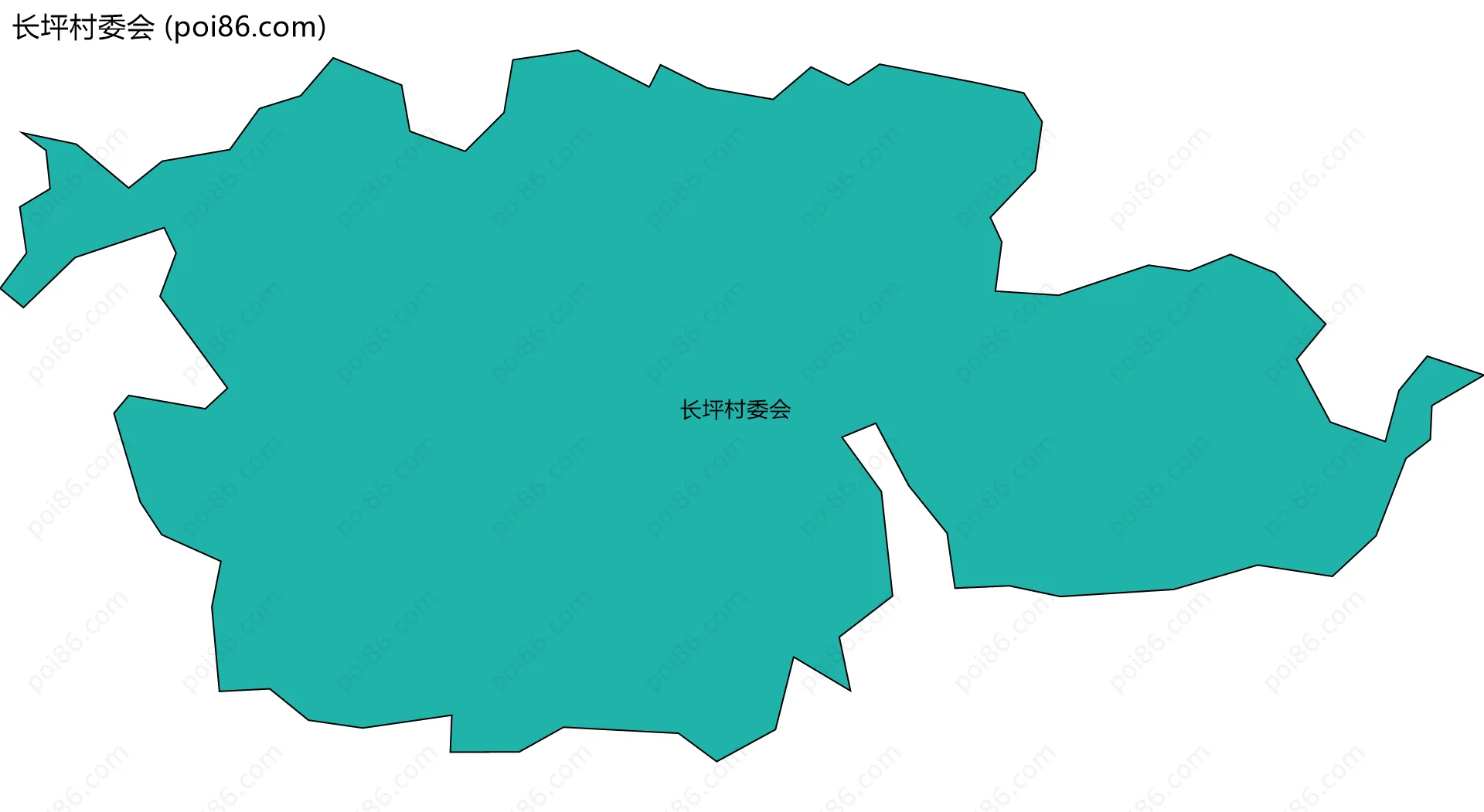 长坪村委会边界地图