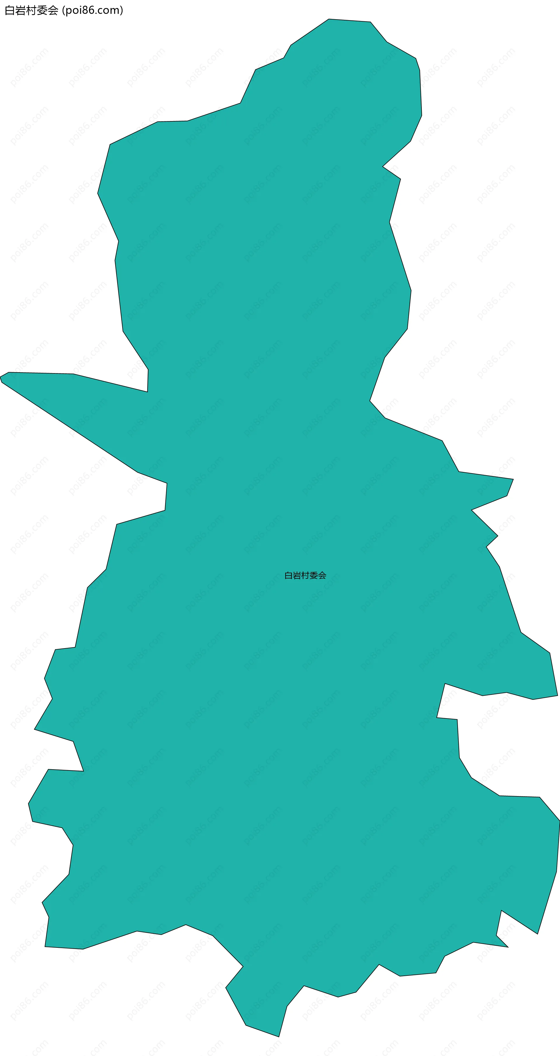 白岩村委会边界地图