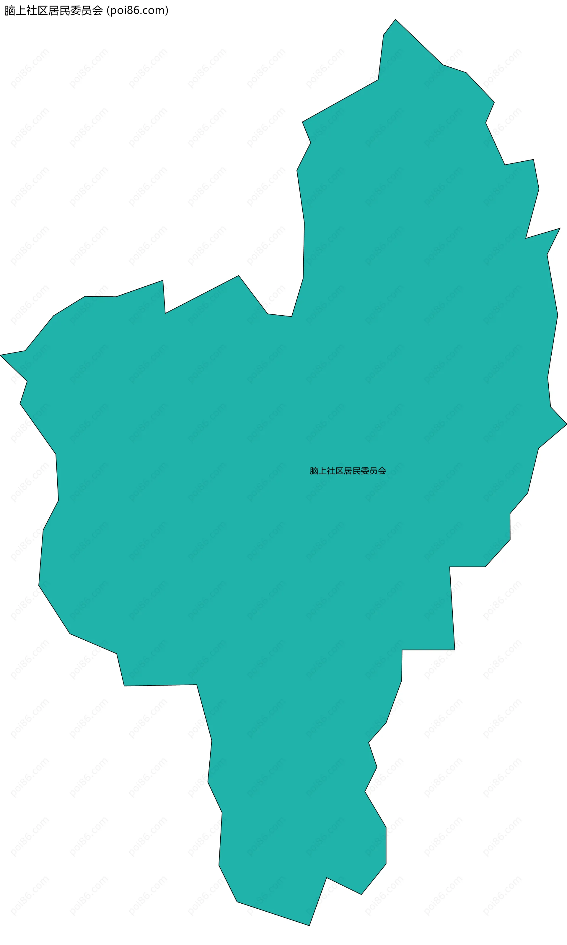 脑上社区居民委员会边界地图