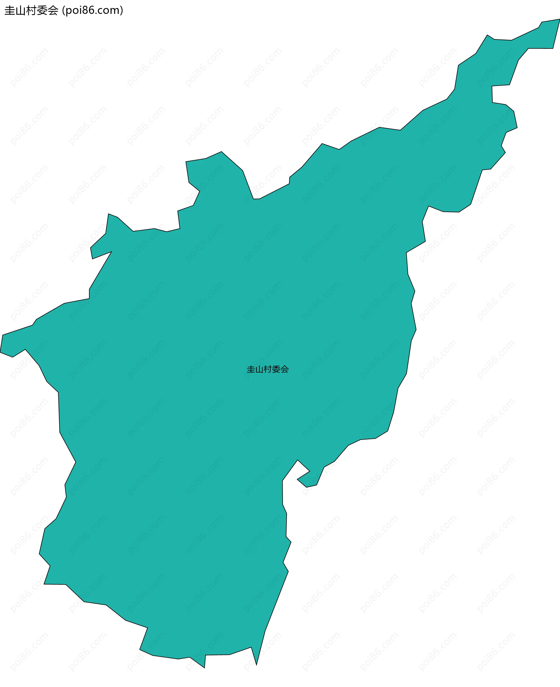 圭山村委会边界地图