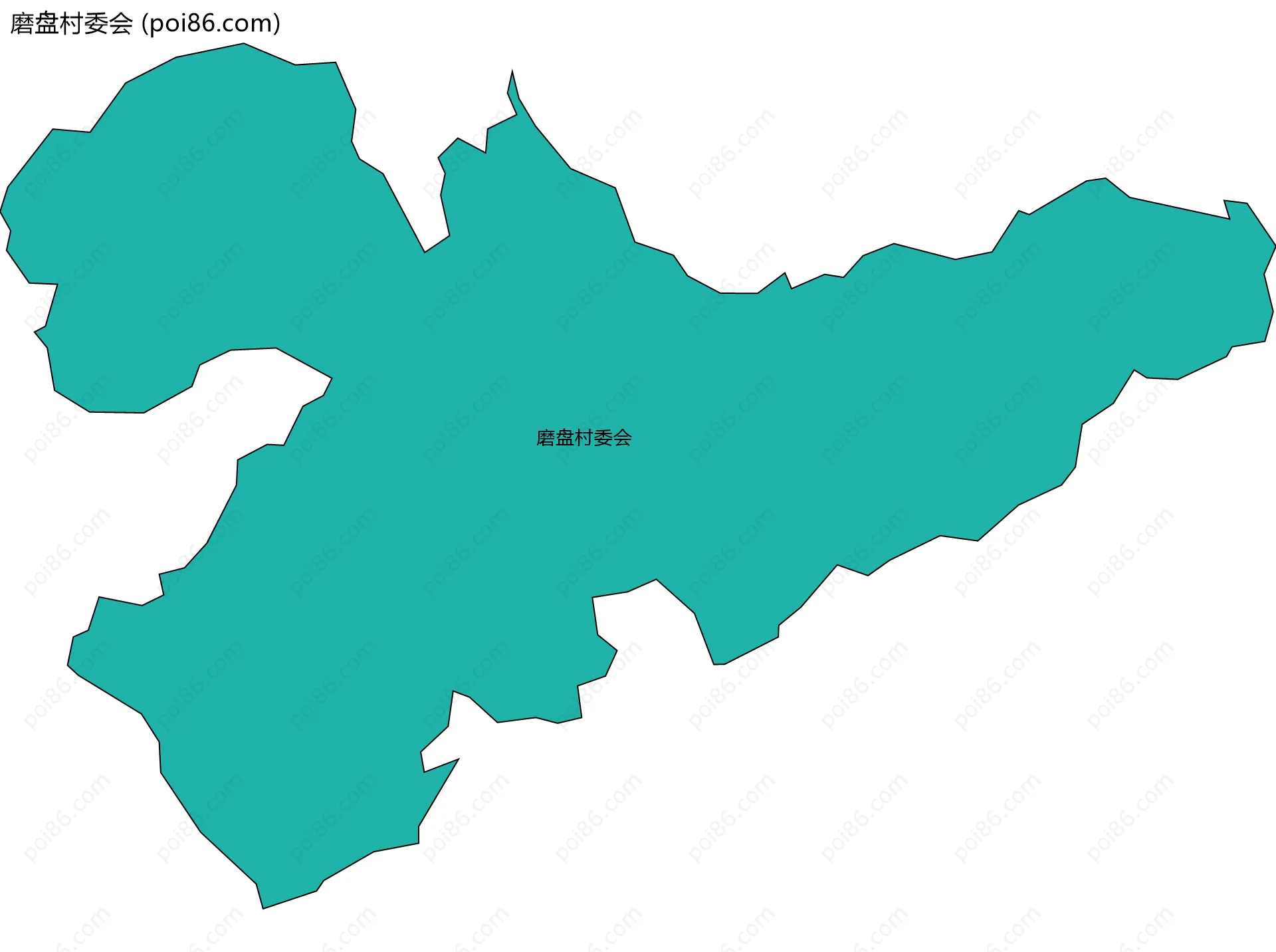 磨盘村委会边界地图