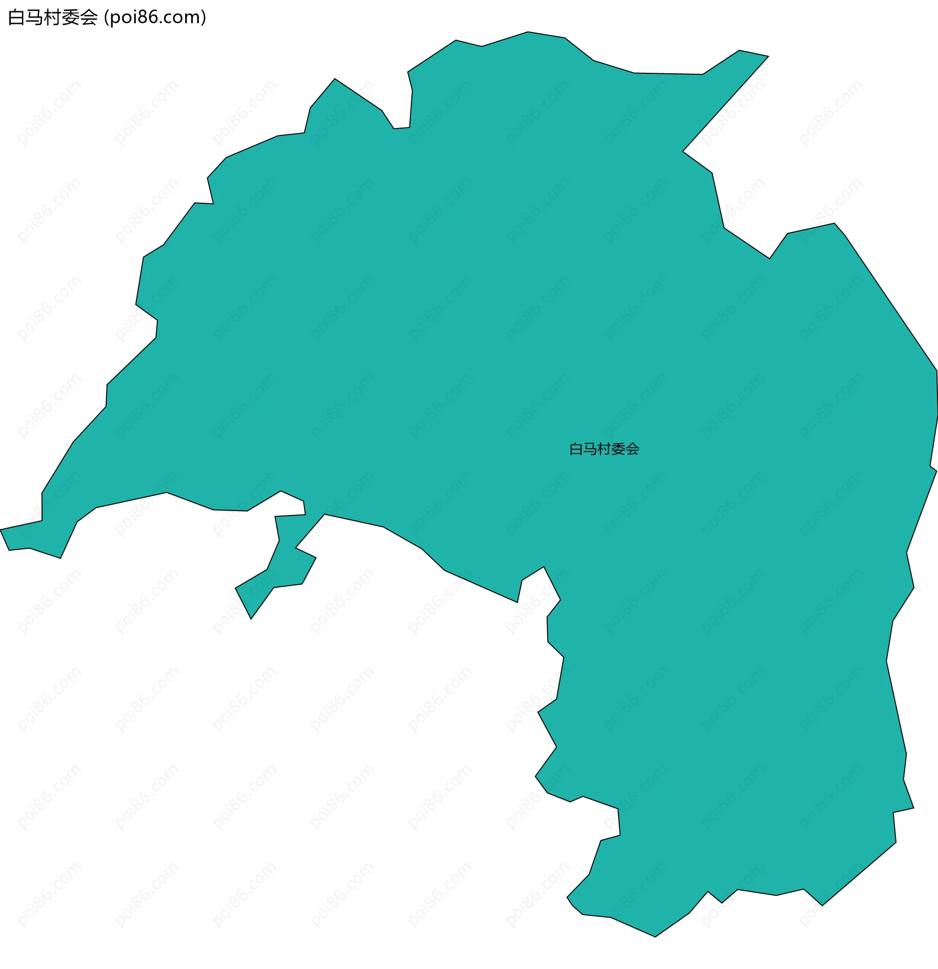 白马村委会边界地图