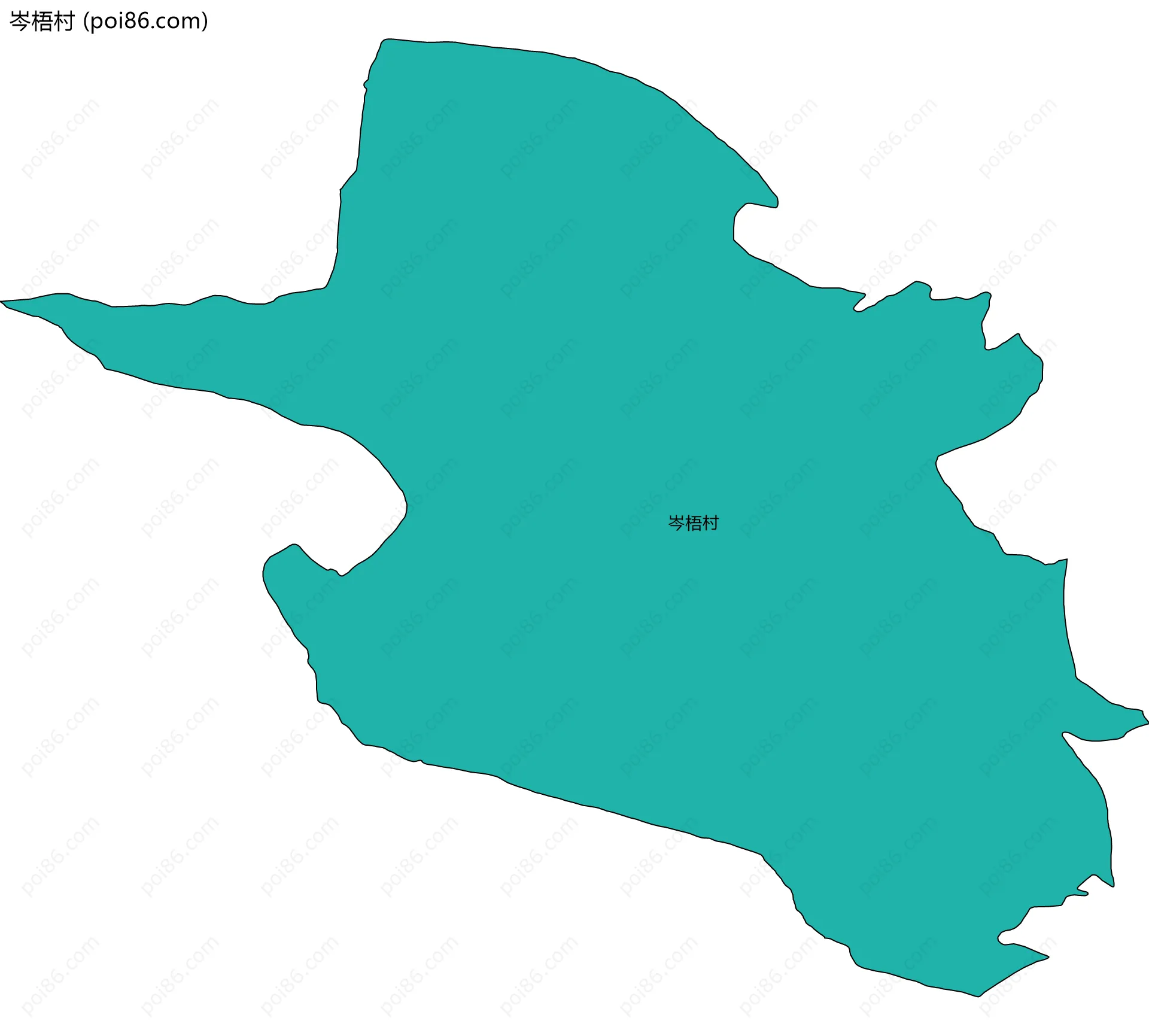 岑梧村边界地图