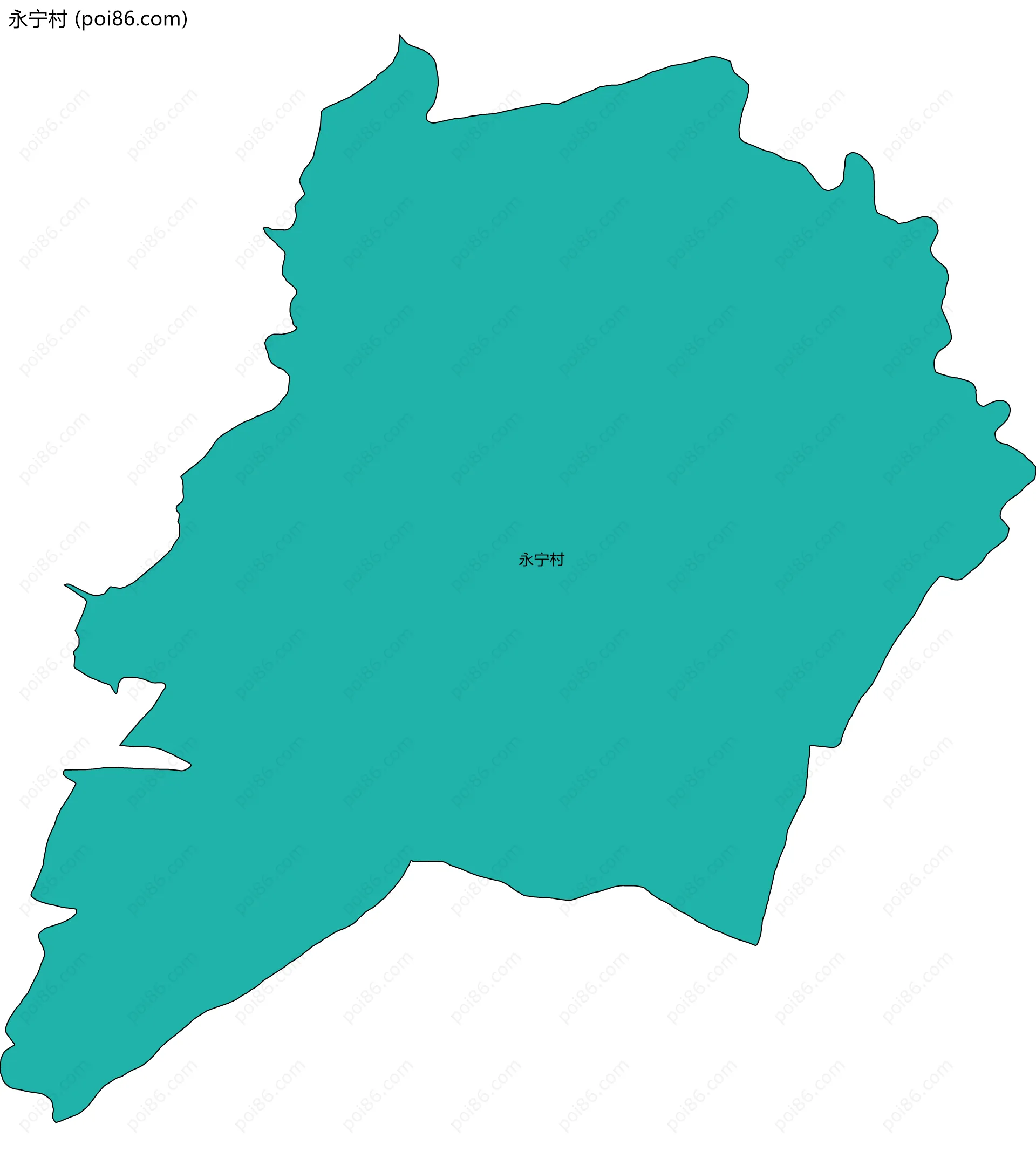 永宁村边界地图