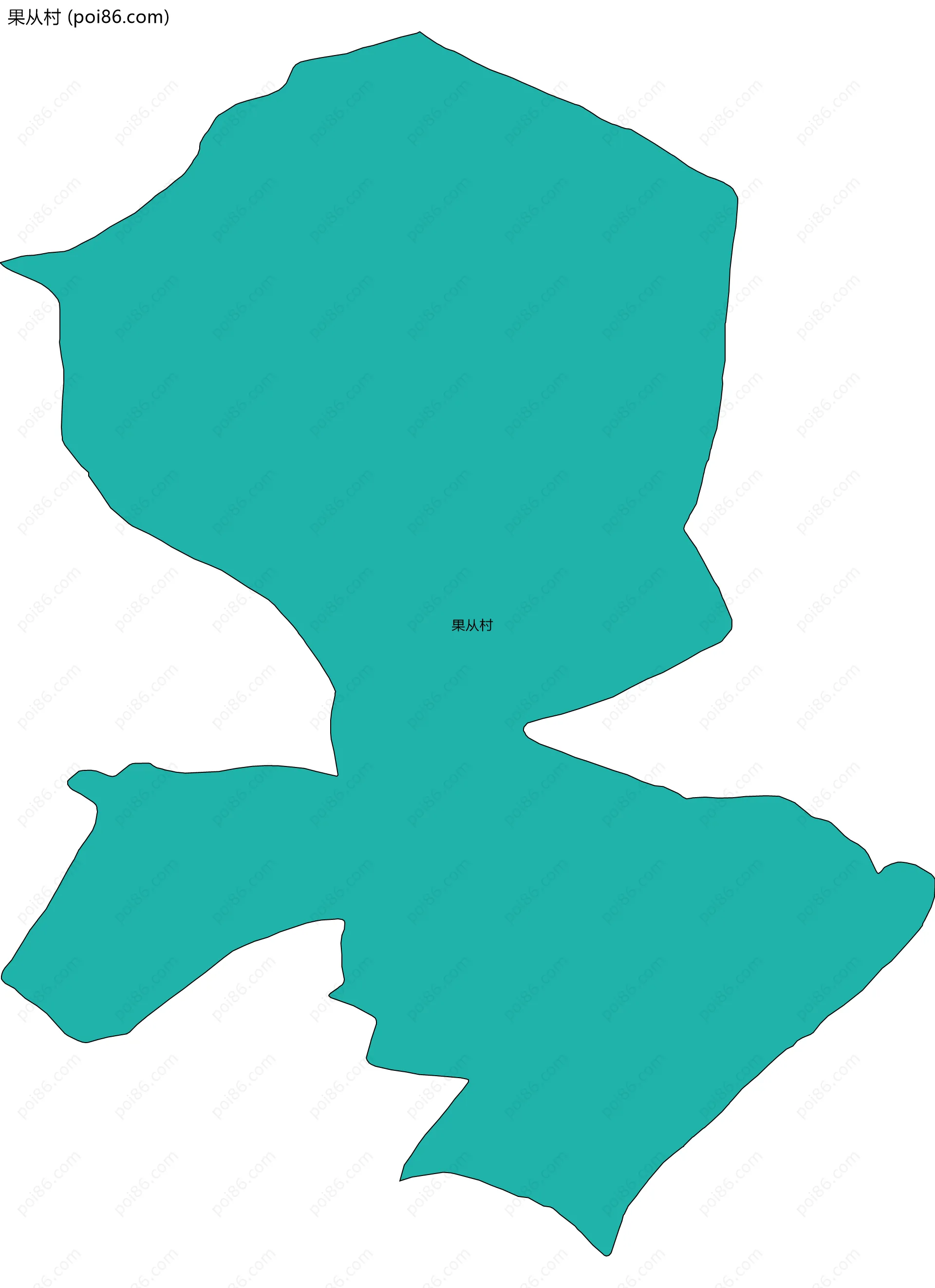 果从村边界地图