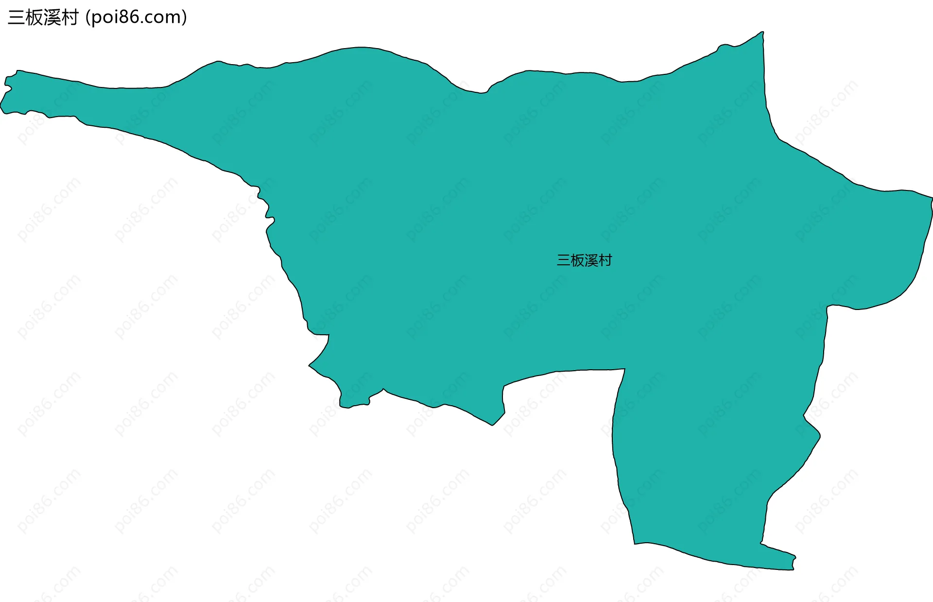 三板溪村边界地图