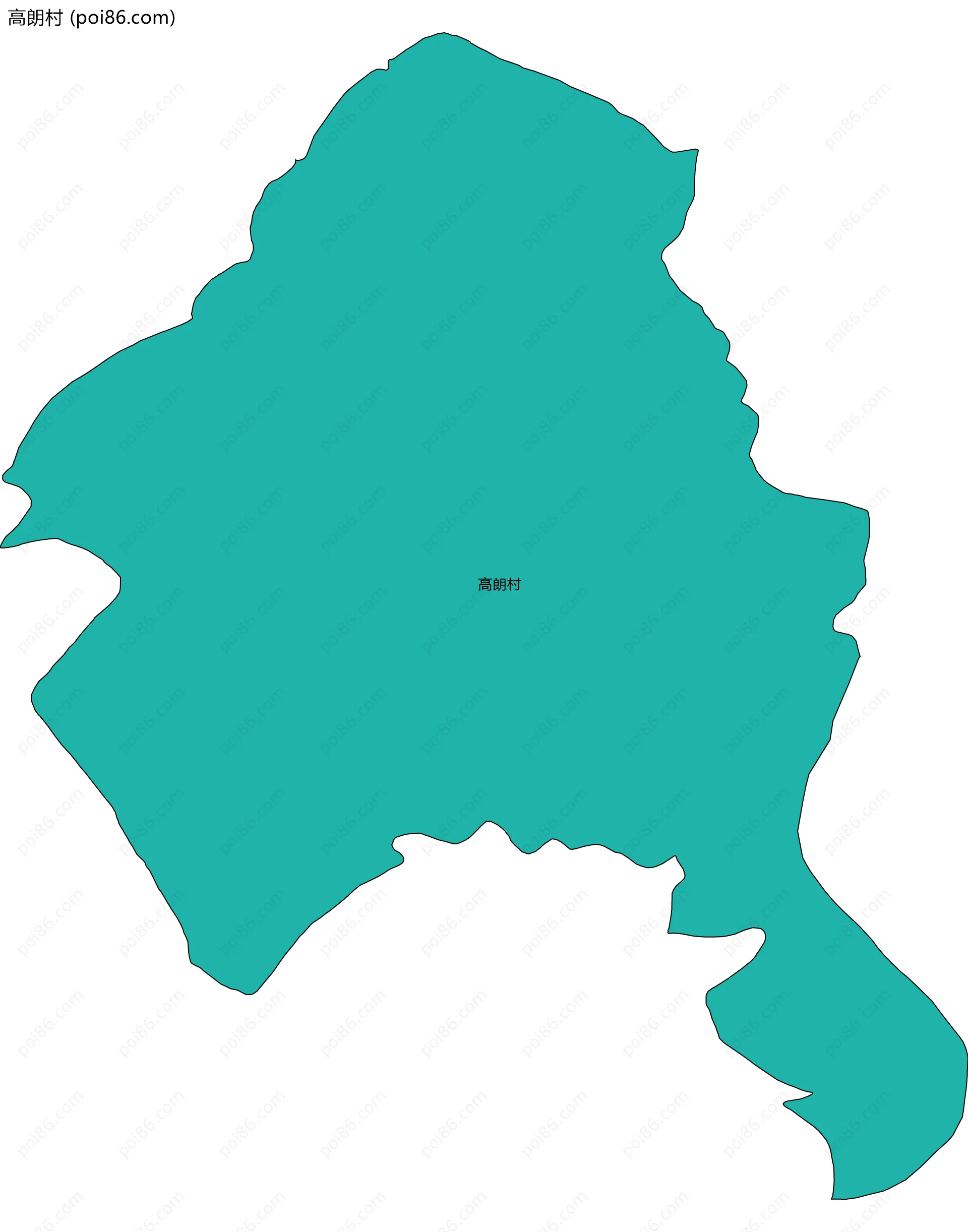 高朗村边界地图