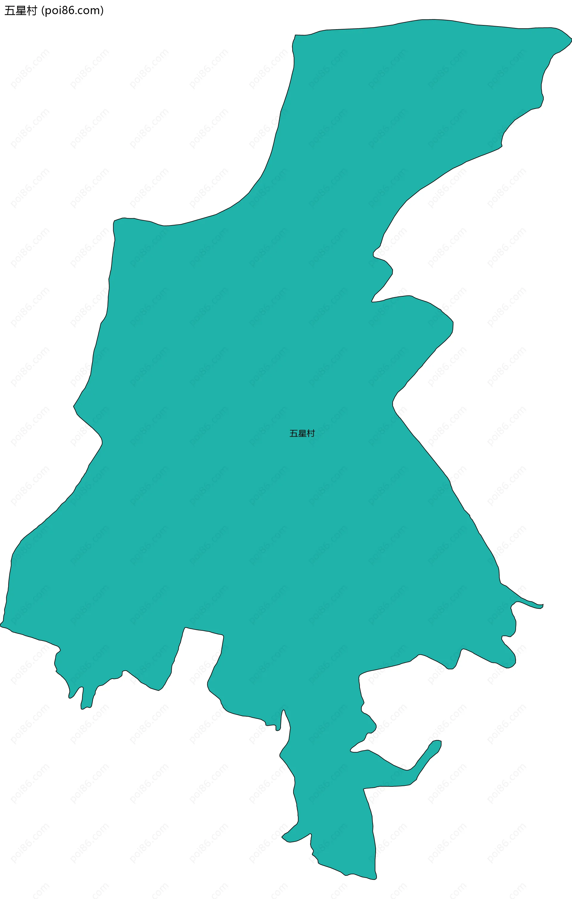 五星村边界地图