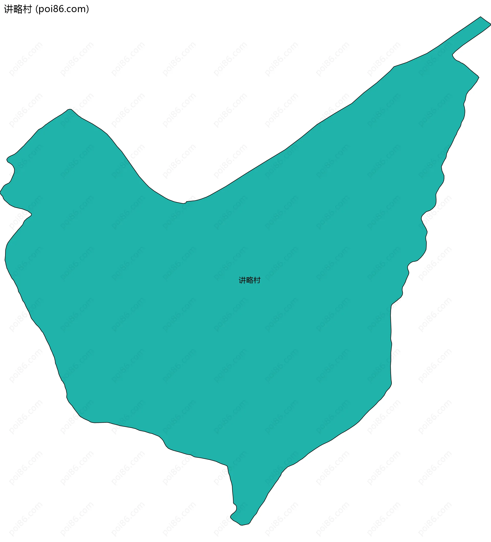 讲略村边界地图