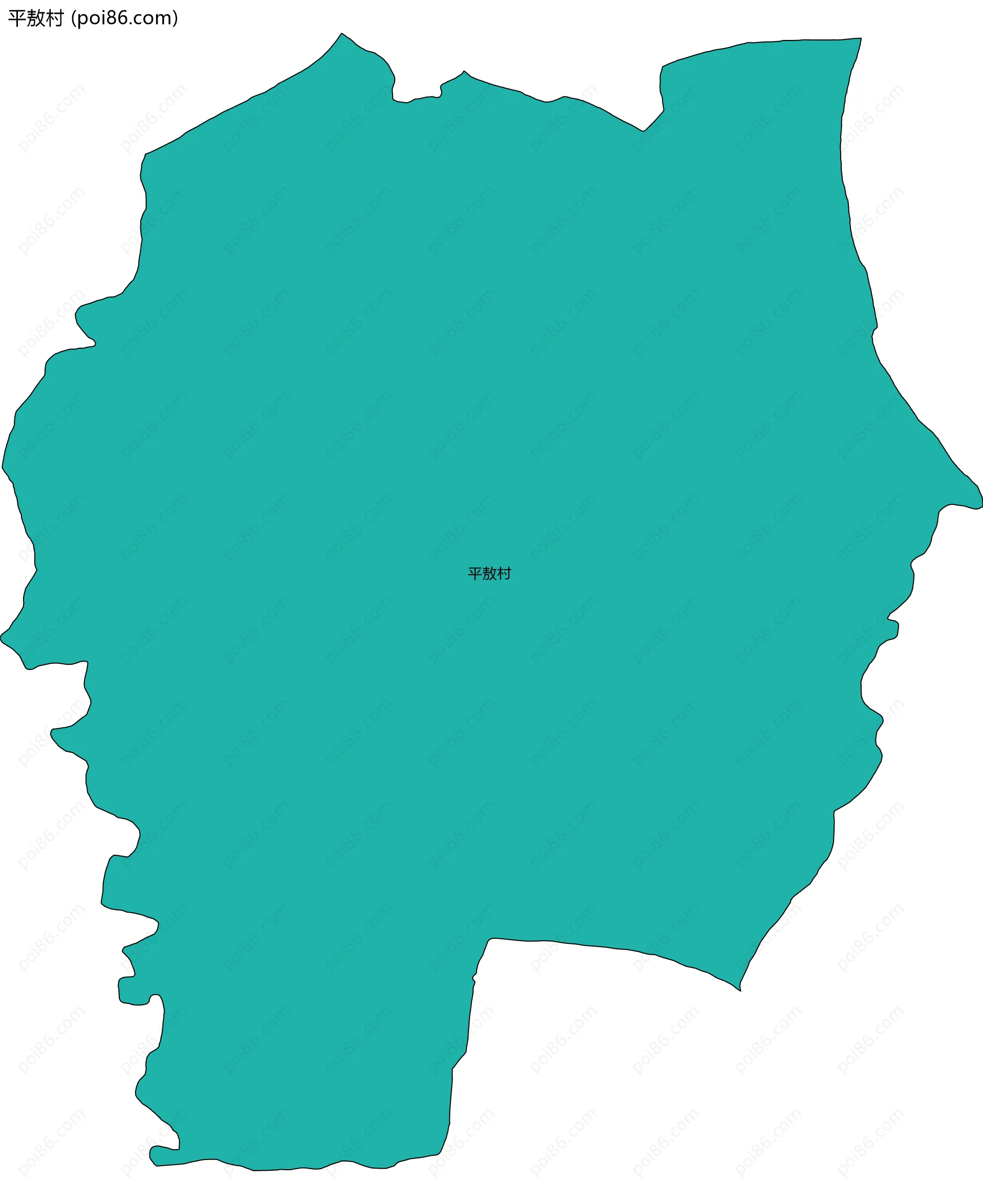 平敖村边界地图