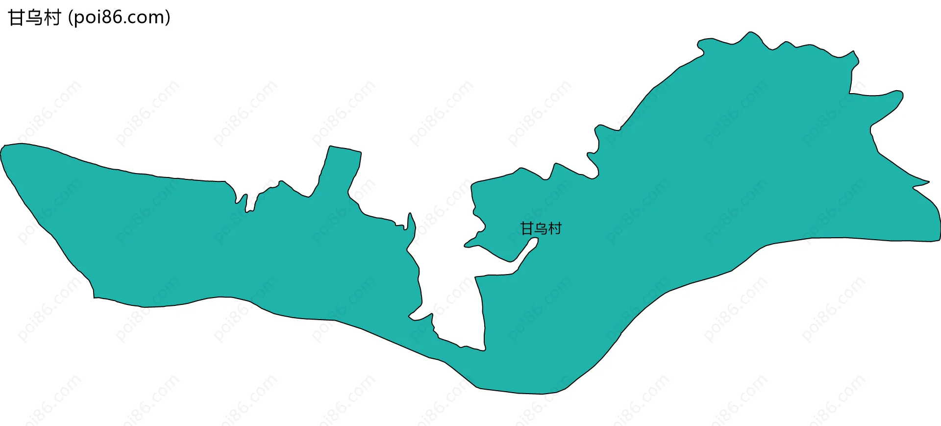 甘乌村边界地图