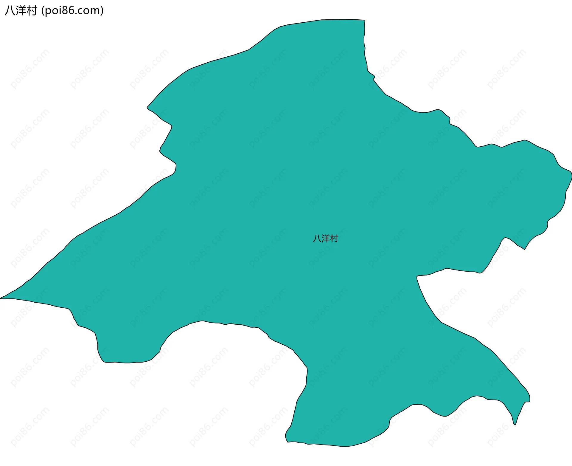 八洋村边界地图