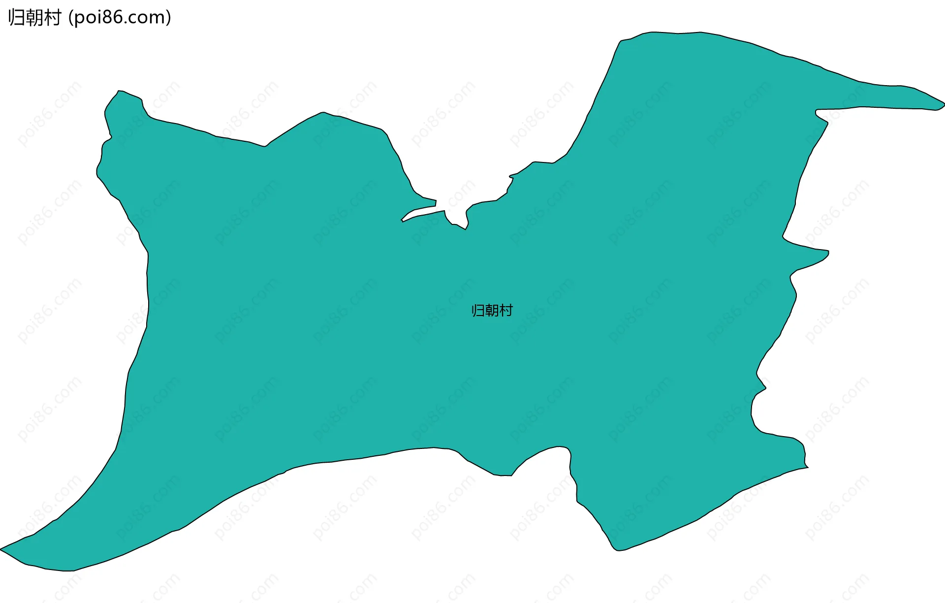 归朝村边界地图