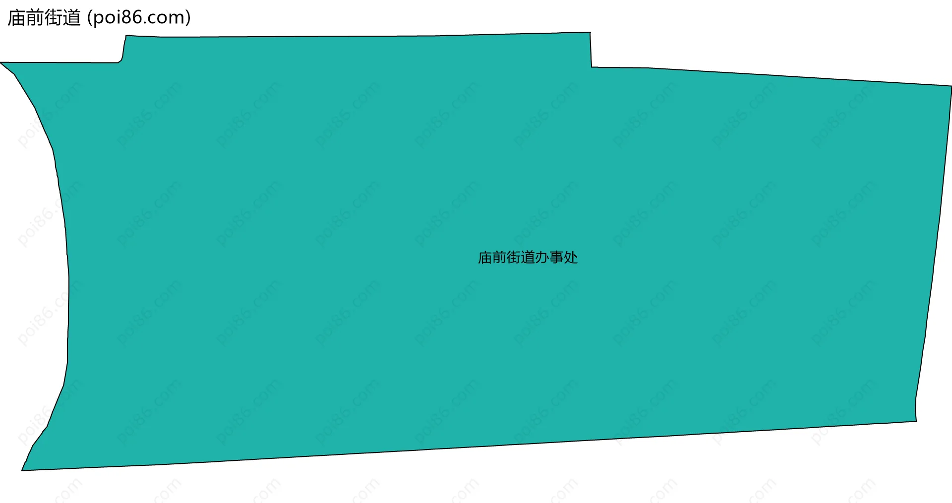 庙前街道边界地图(五级行政区划)