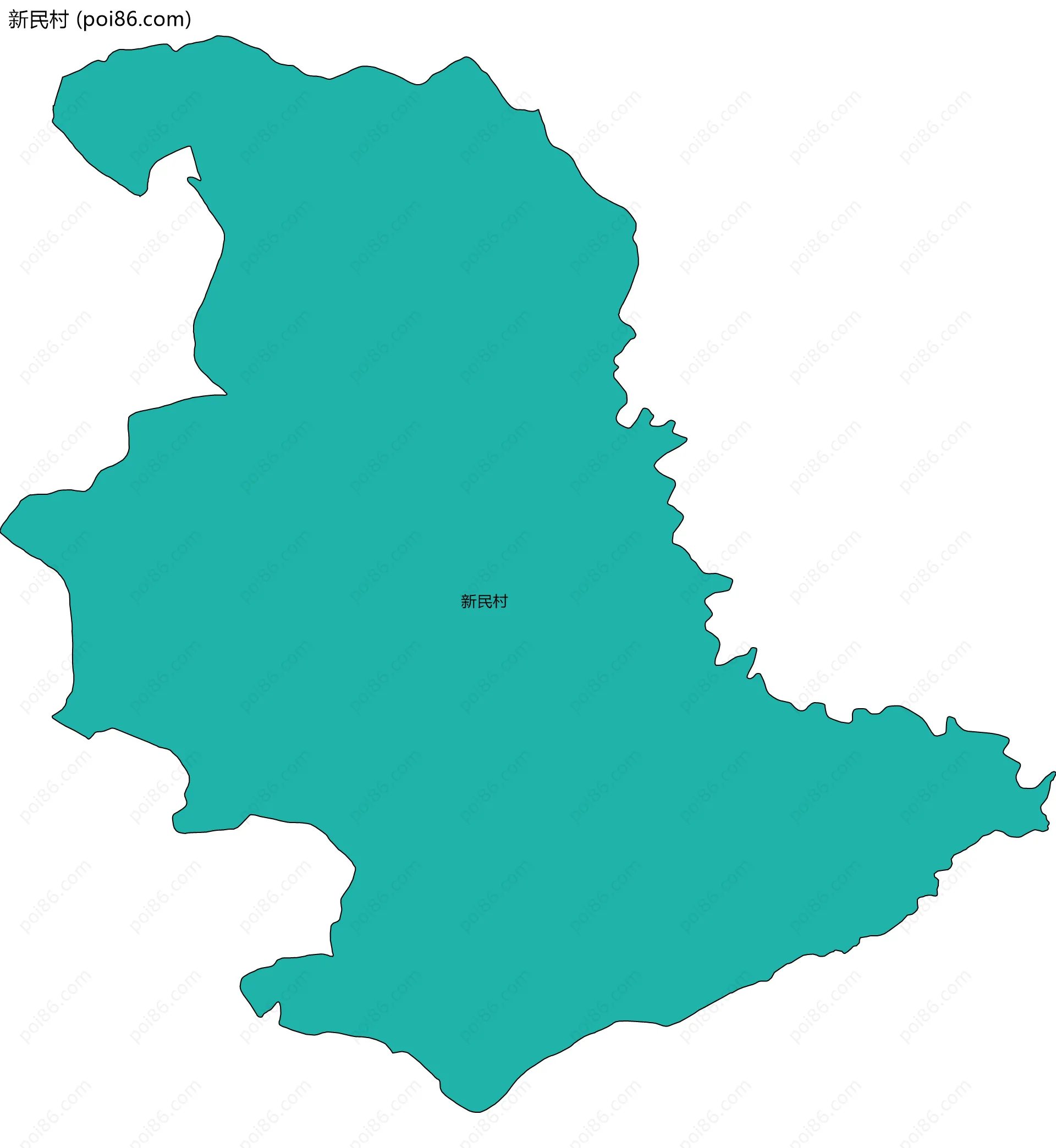 新民村边界地图