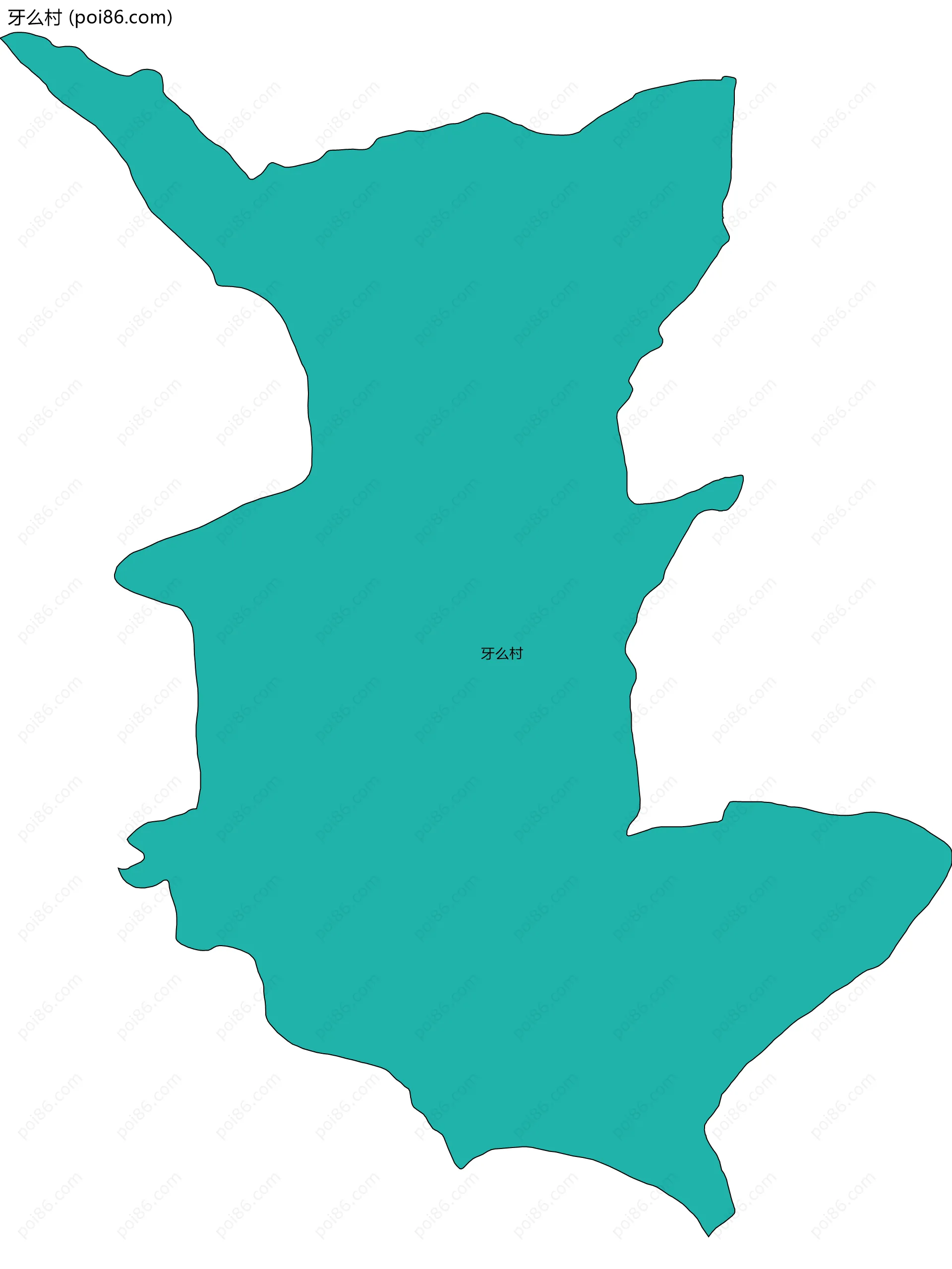 牙么村边界地图