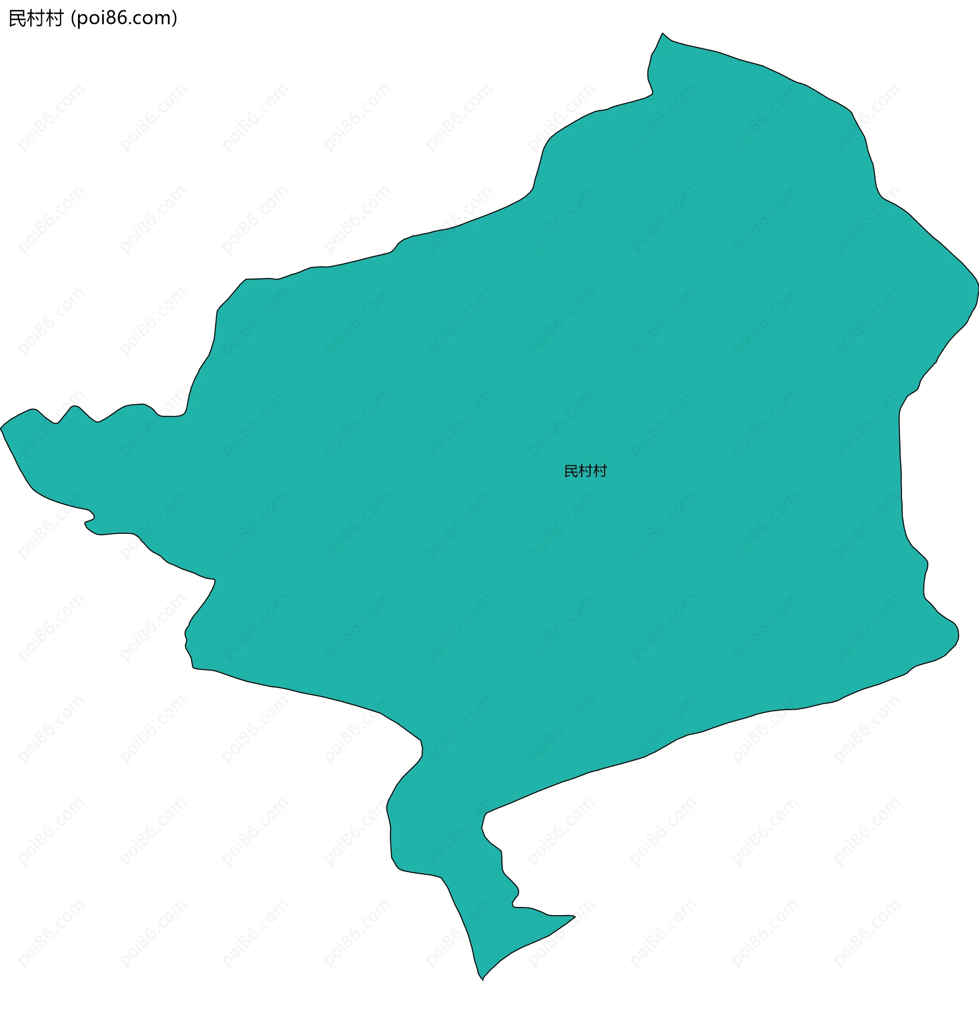 民村村边界地图