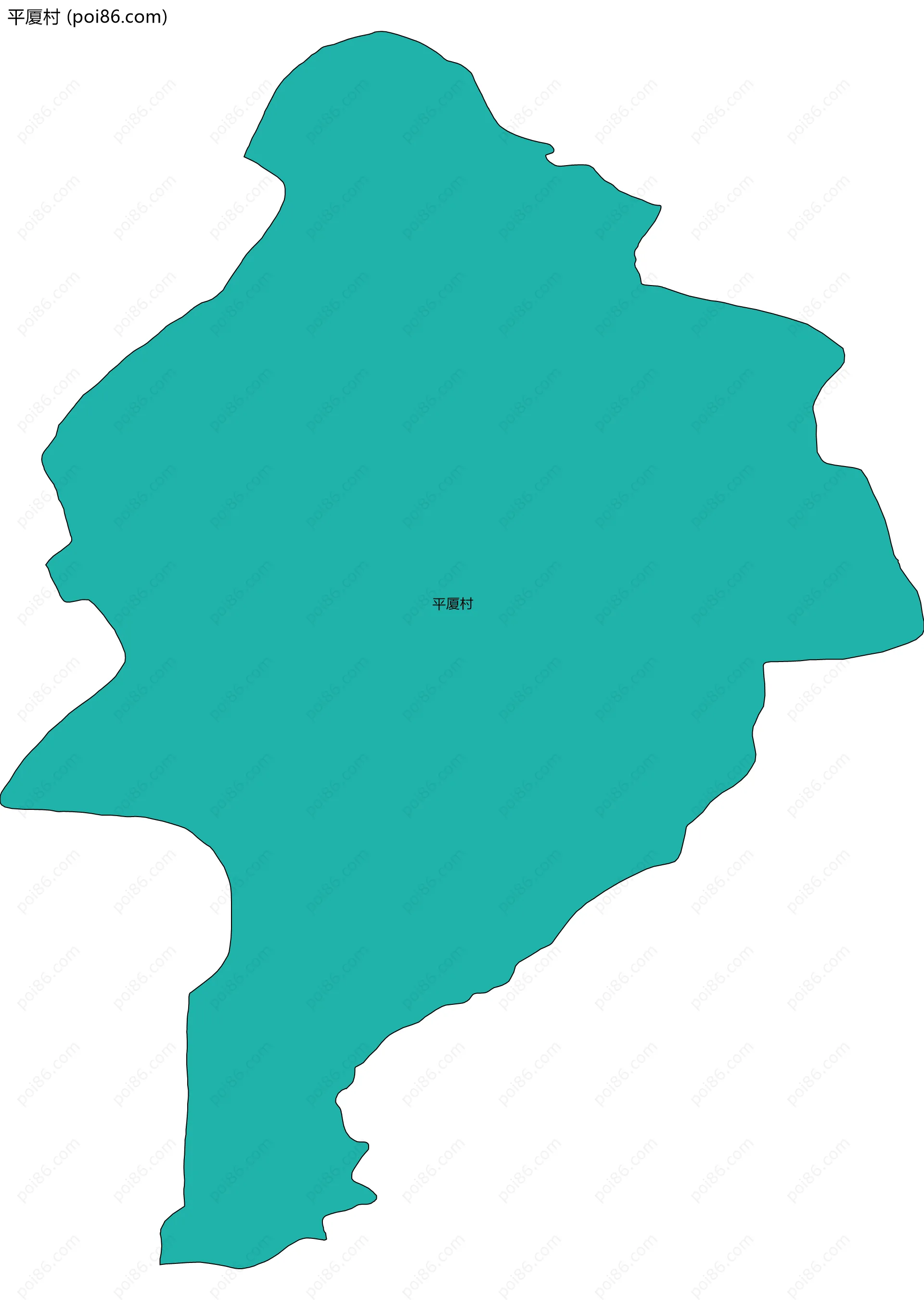 平厦村边界地图