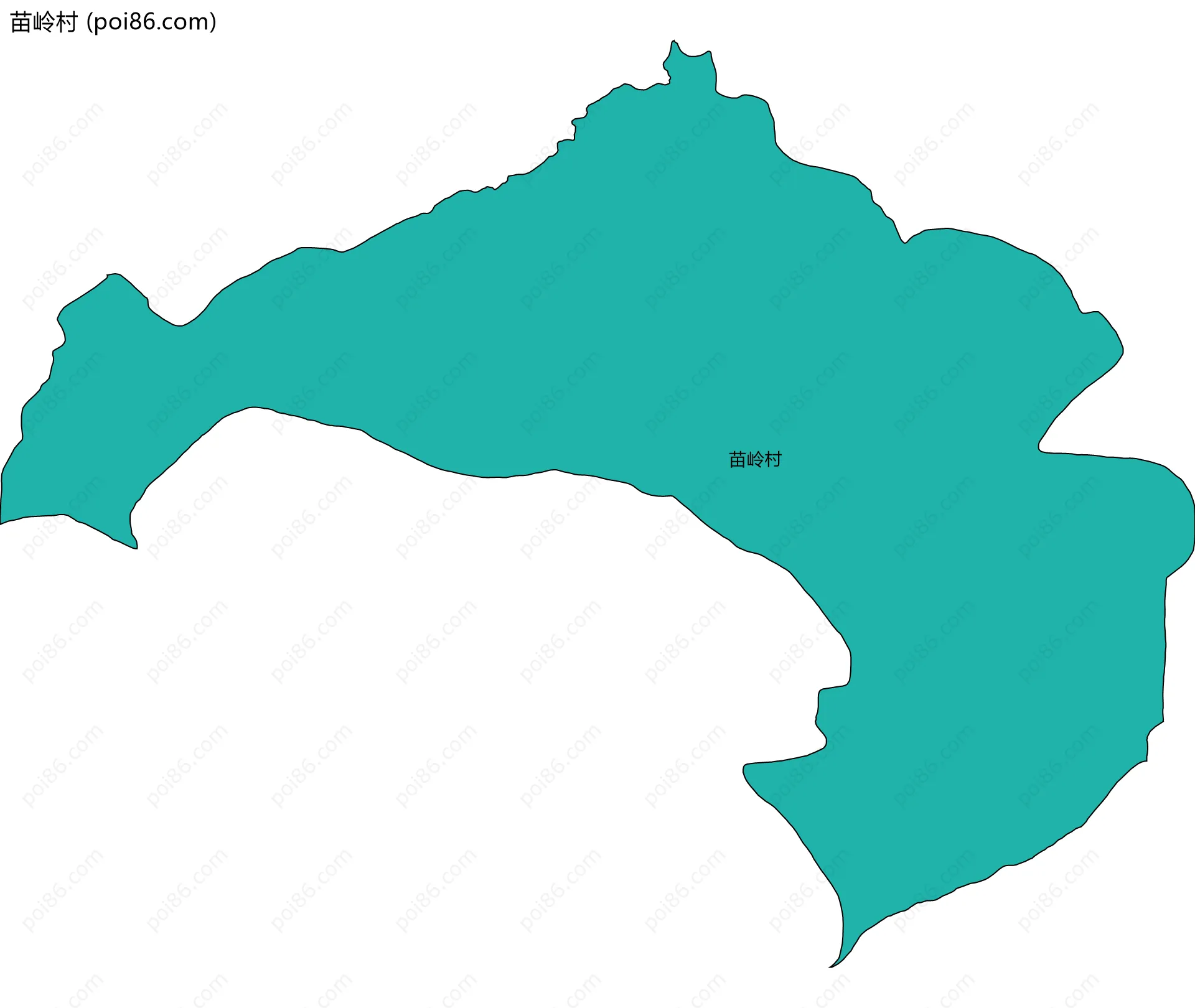 苗岭村边界地图