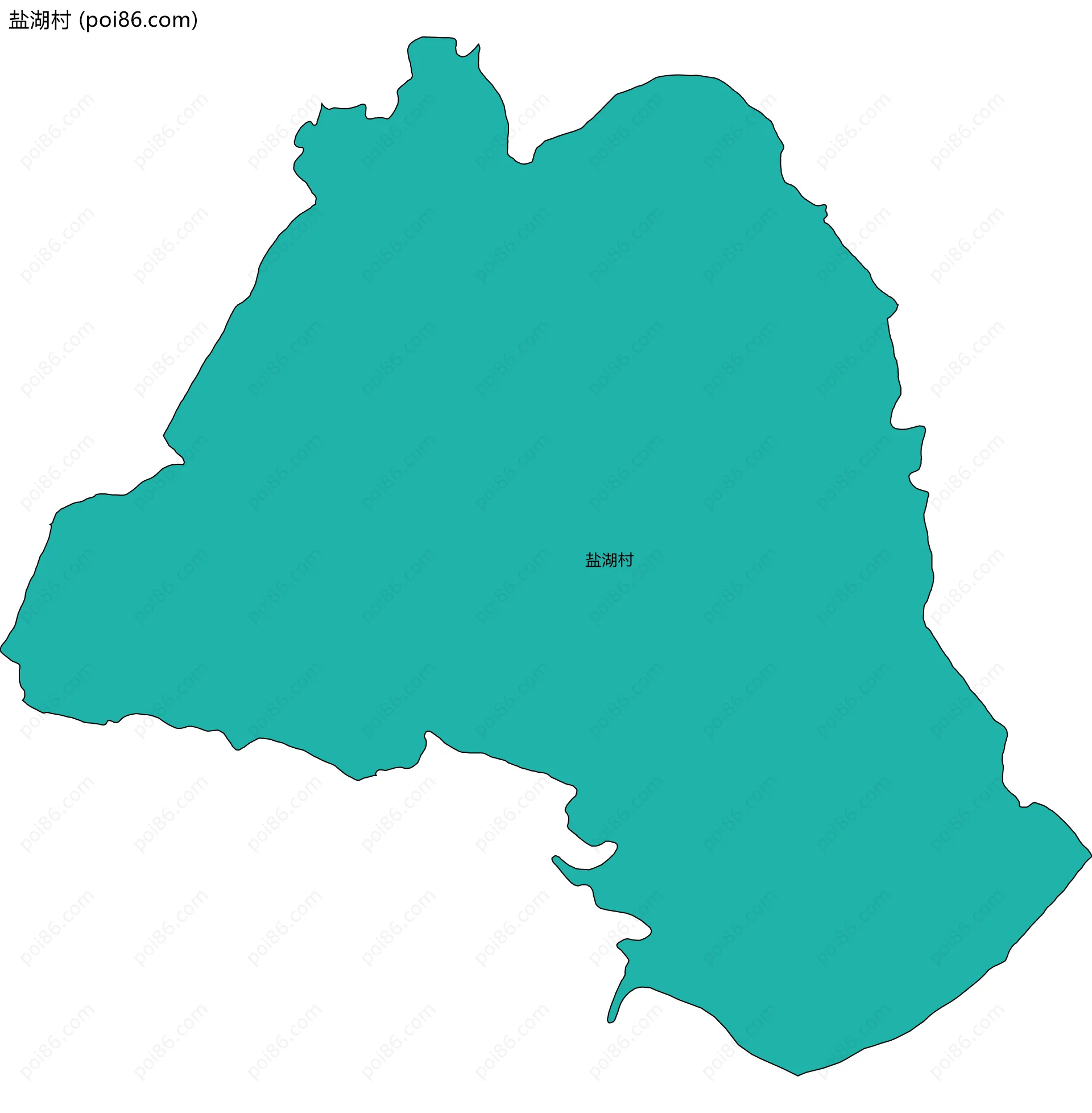 盐湖村边界地图