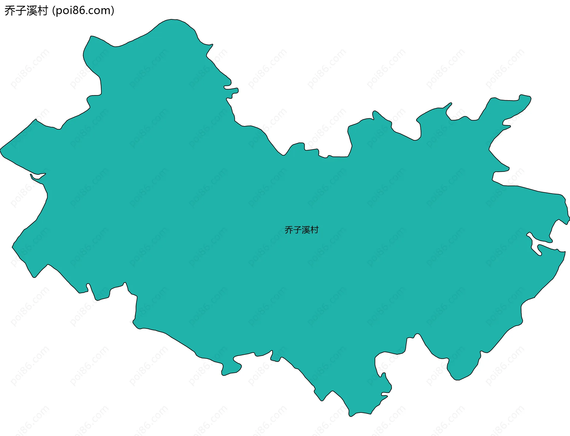 乔子溪村边界地图