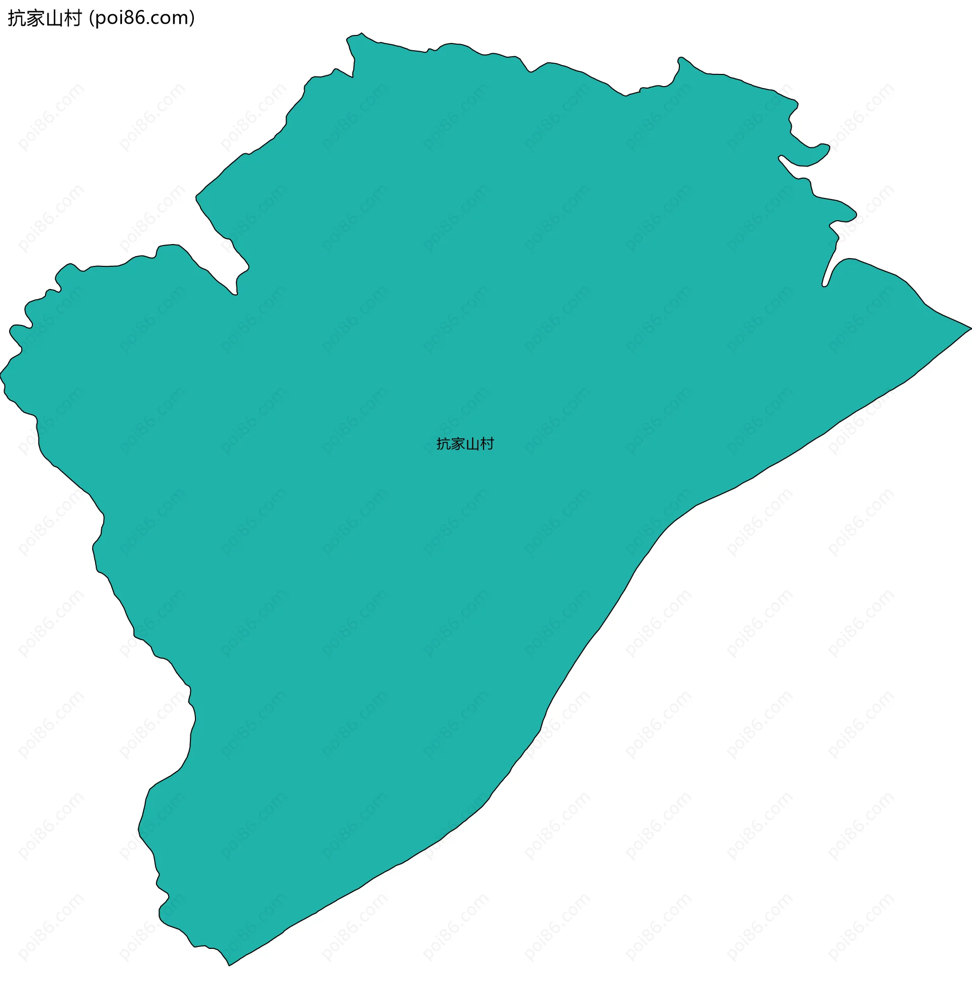 抗家山村边界地图