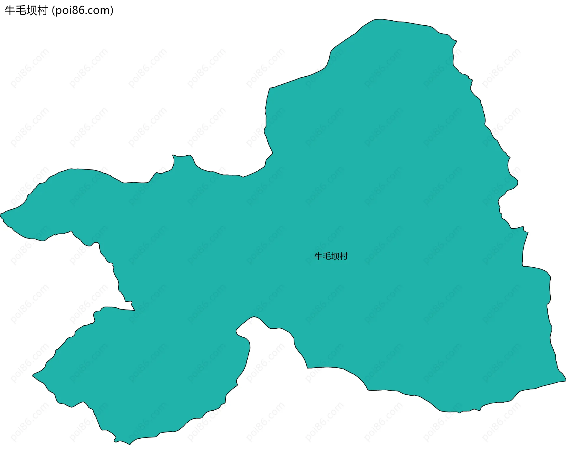 牛毛坝村边界地图
