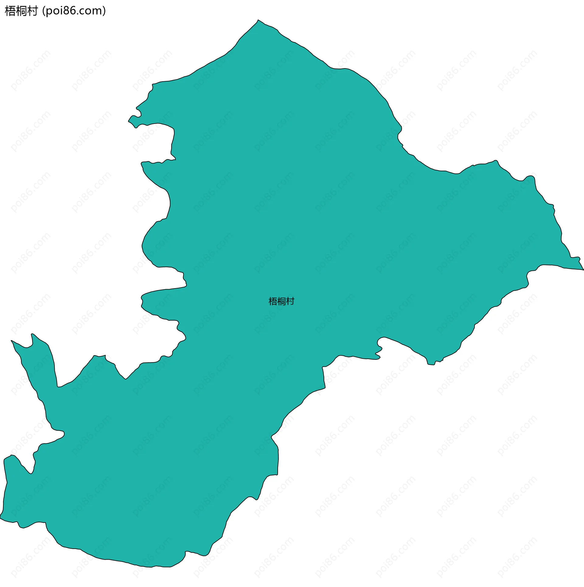 梧桐村边界地图