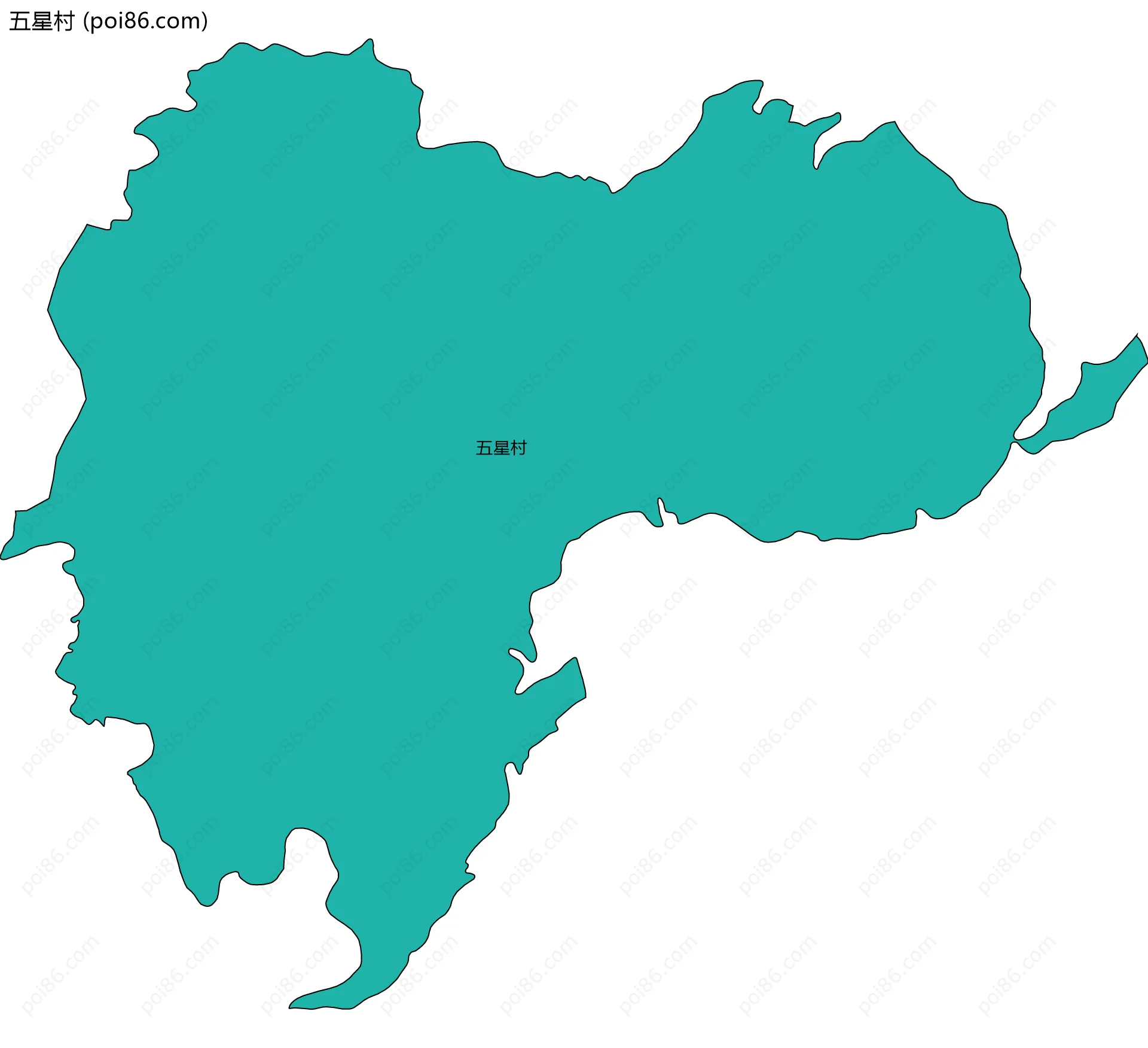 五星村边界地图