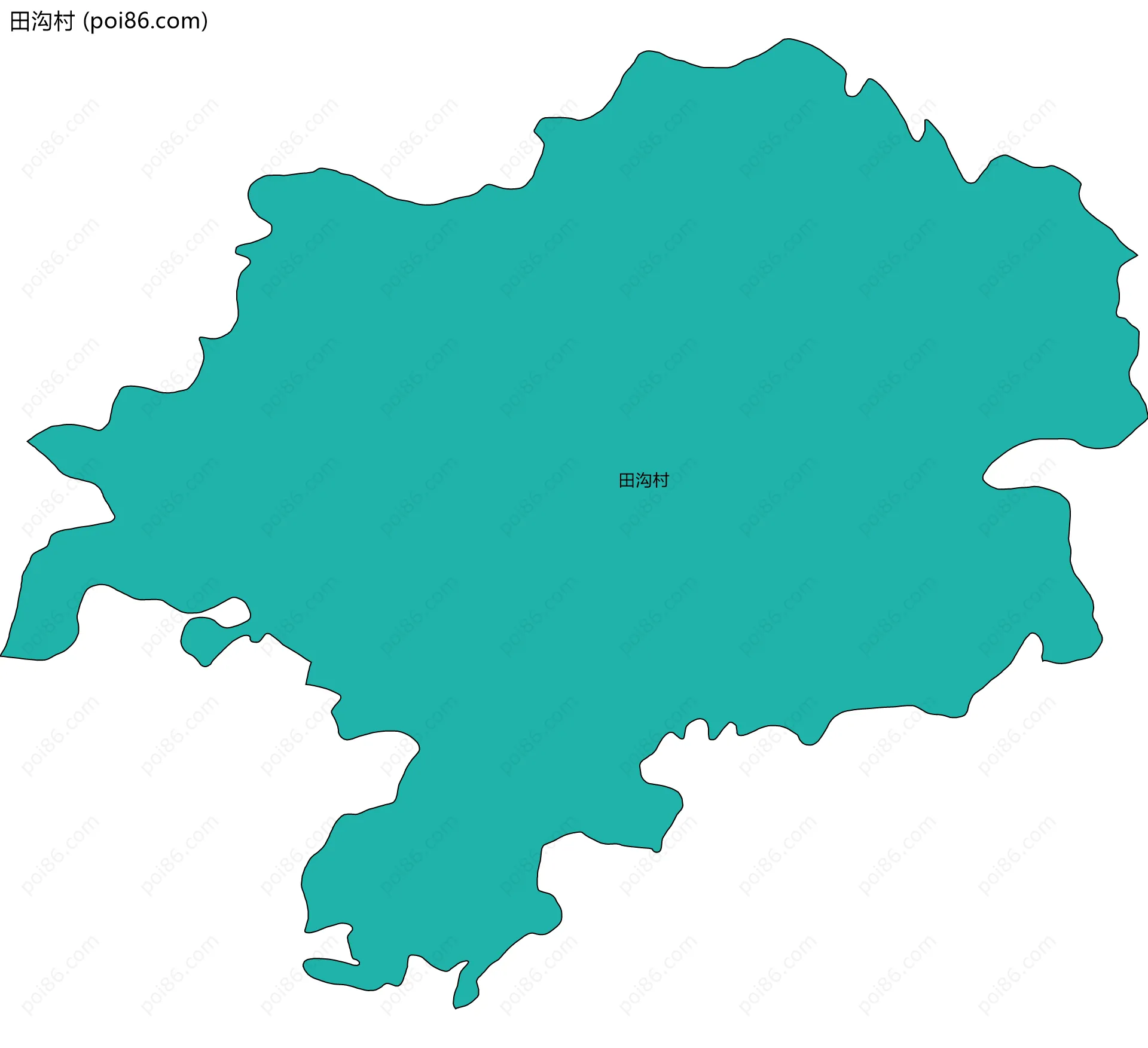 田沟村边界地图