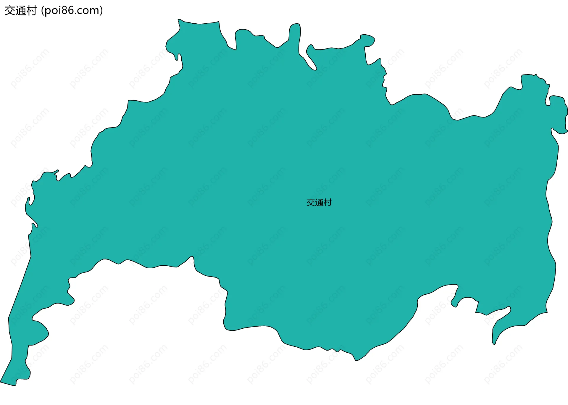 交通村边界地图