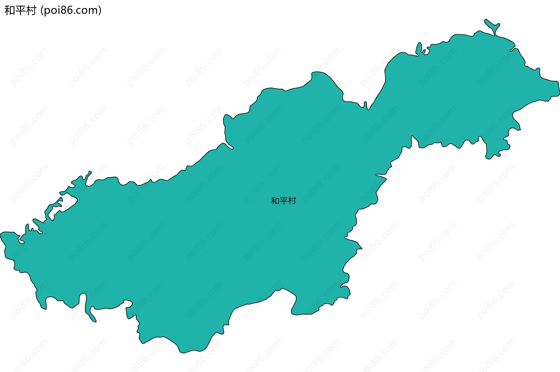 和平村边界地图