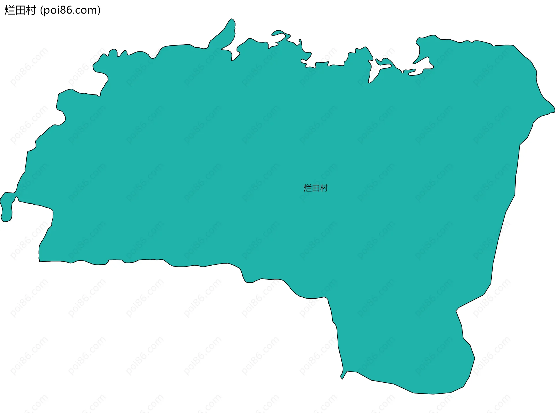 烂田村边界地图