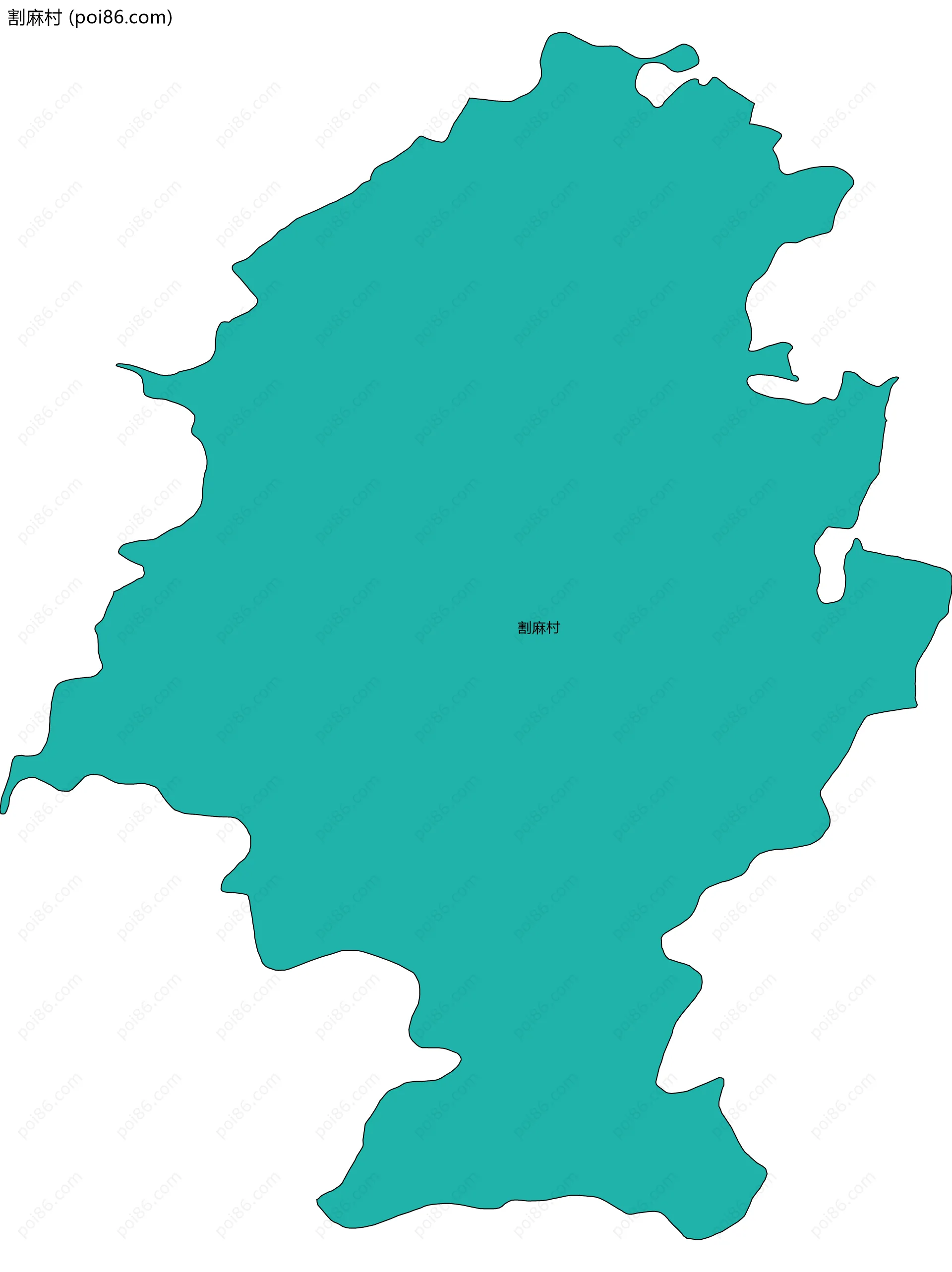 割麻村边界地图