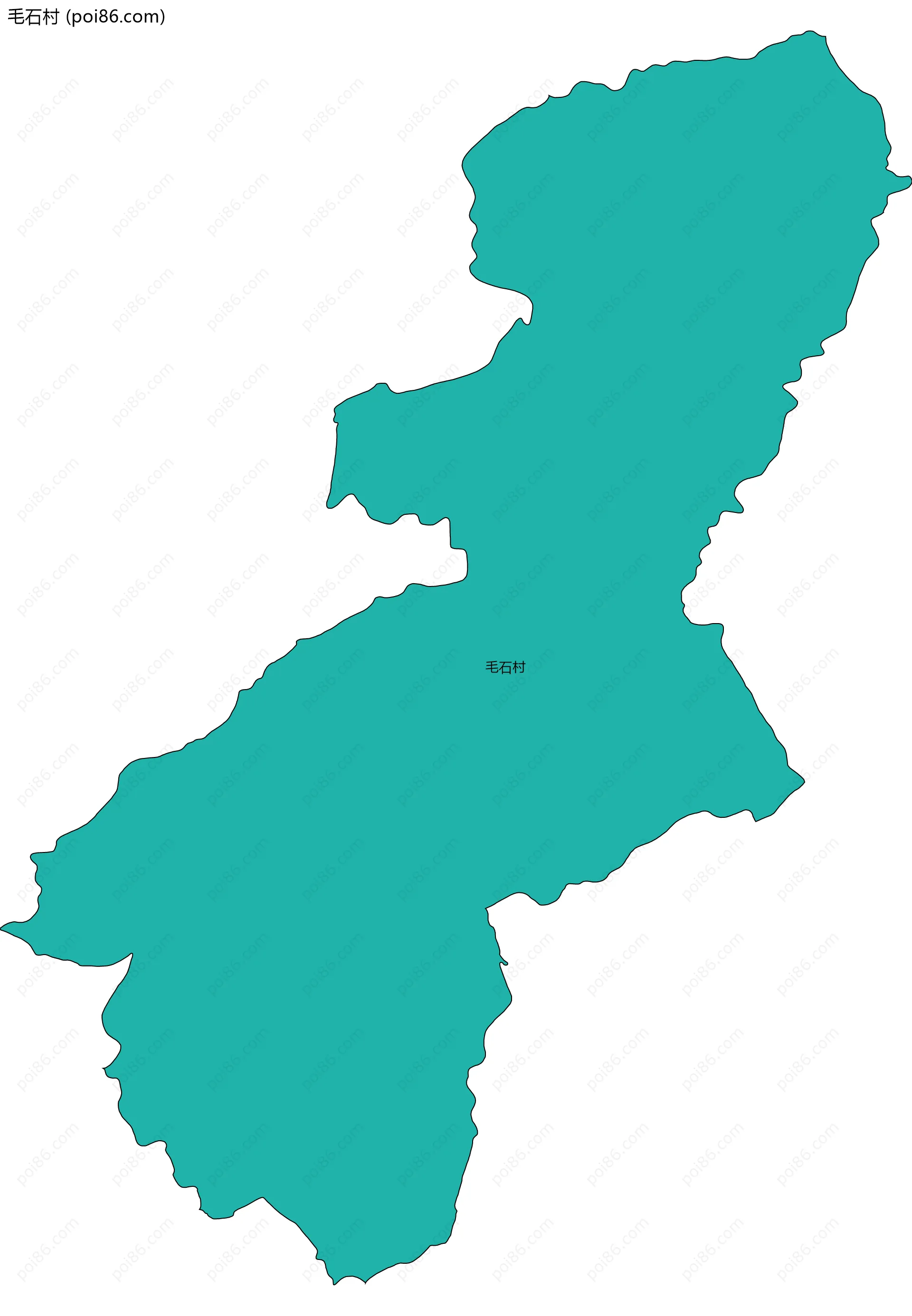 毛石村边界地图