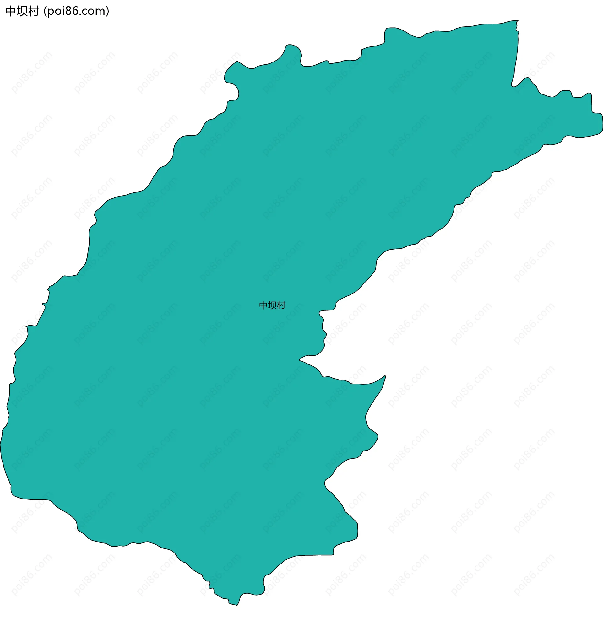 中坝村边界地图