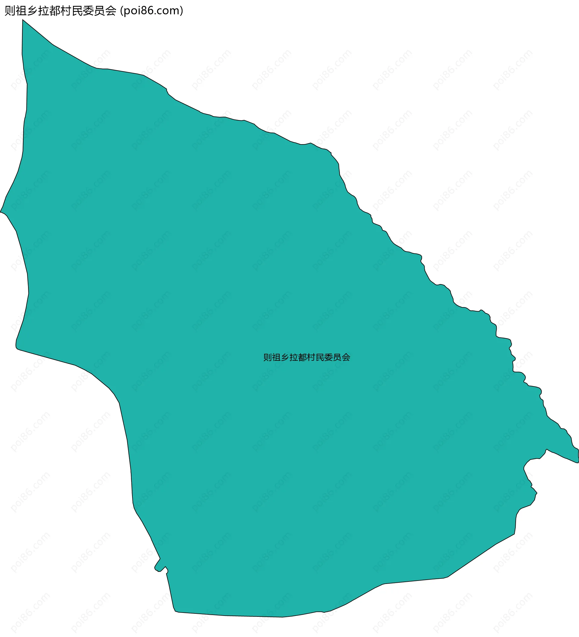 则祖乡拉都村民委员会边界地图