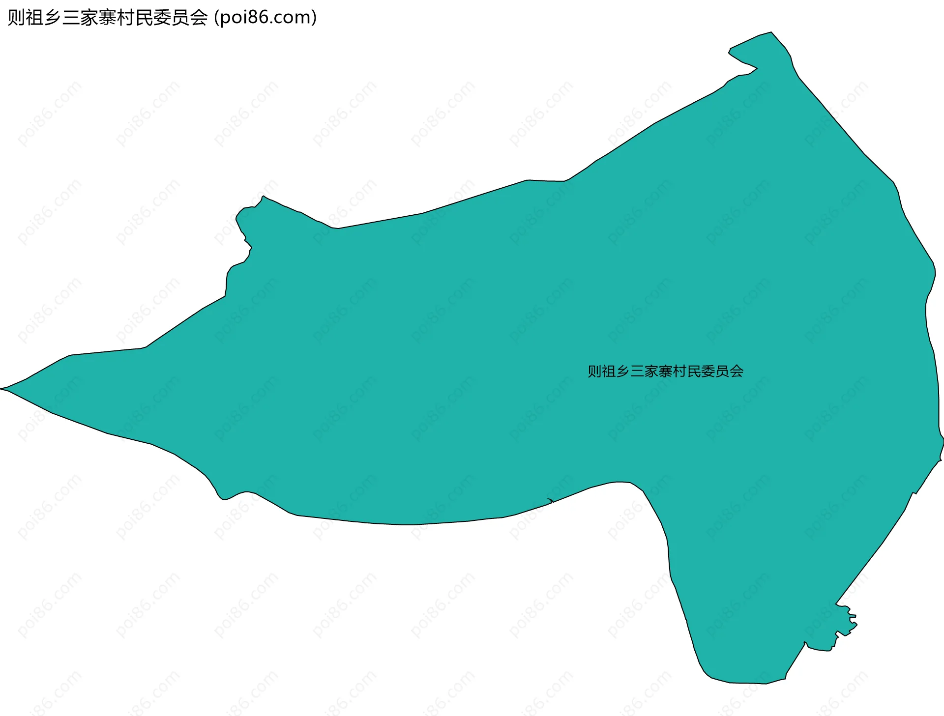 则祖乡三家寨村民委员会边界地图