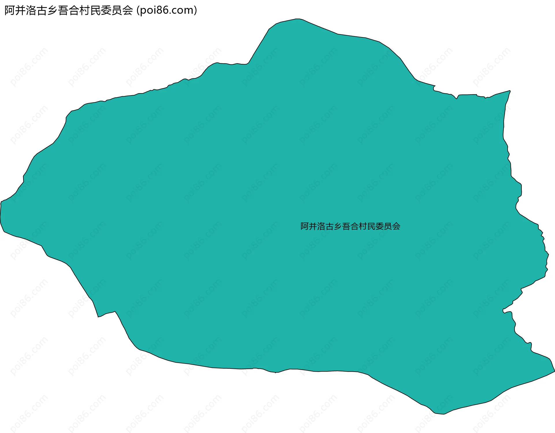 阿并洛古乡吾合村民委员会边界地图