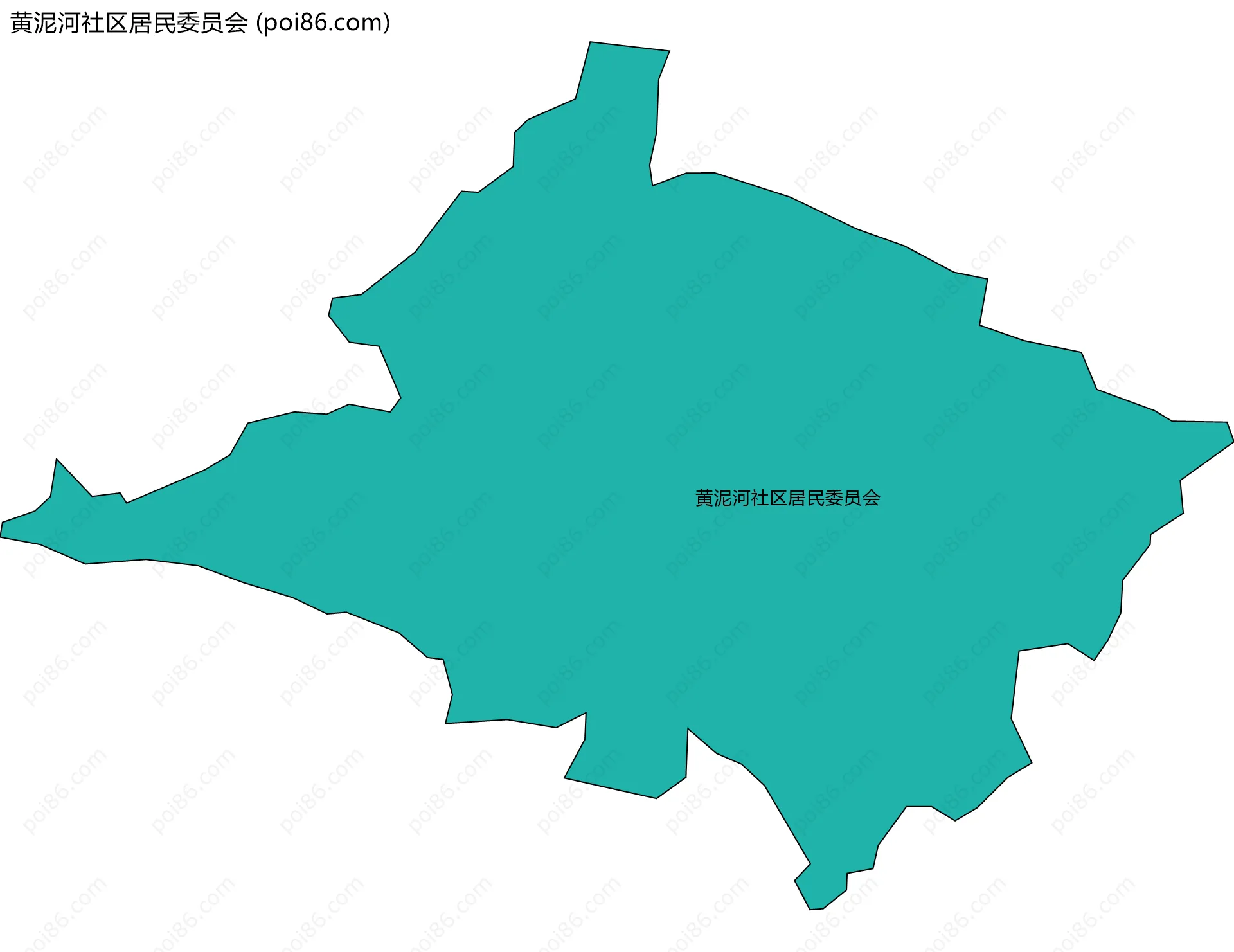 黄泥河社区居民委员会边界地图