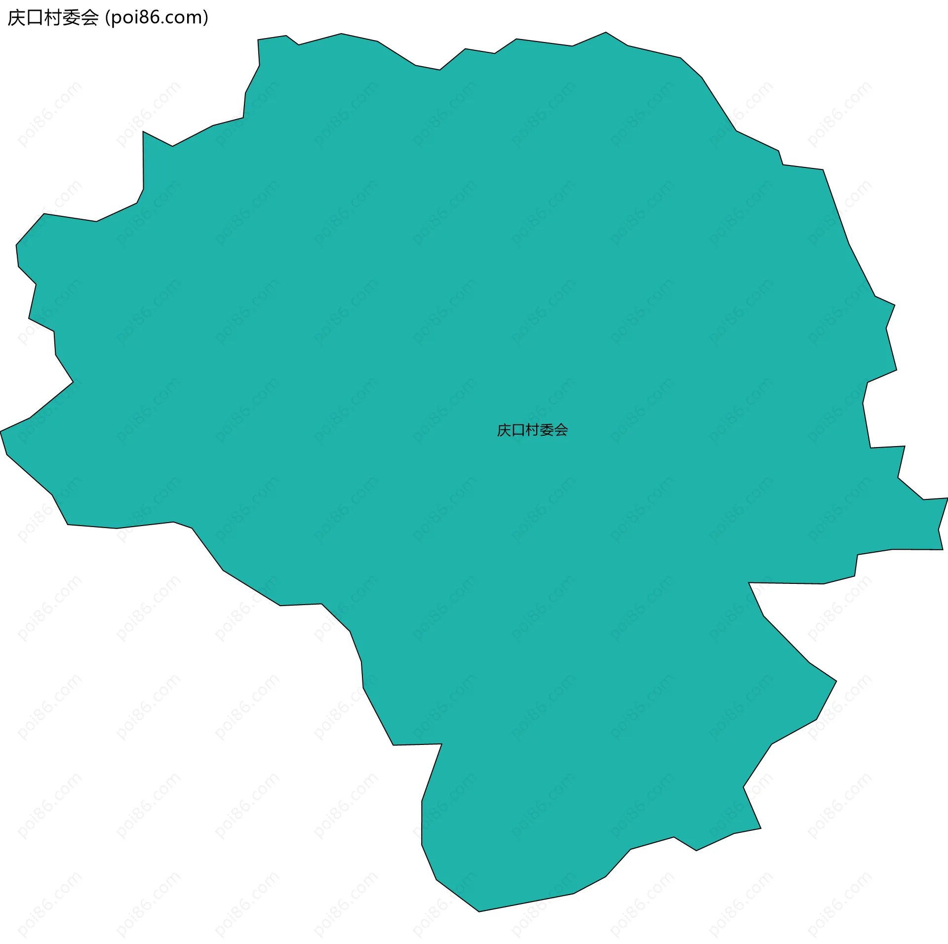 庆口村委会边界地图