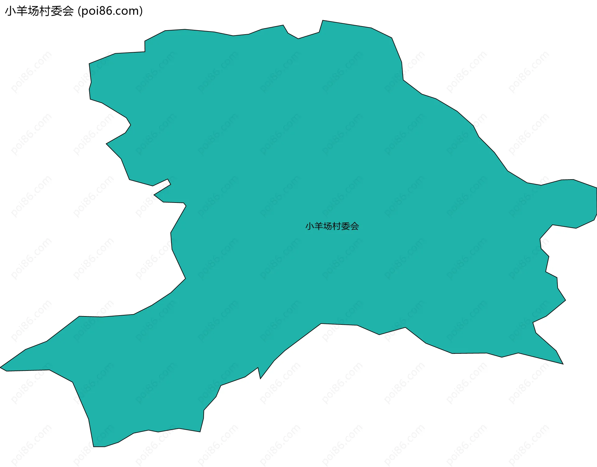 小羊场村委会边界地图