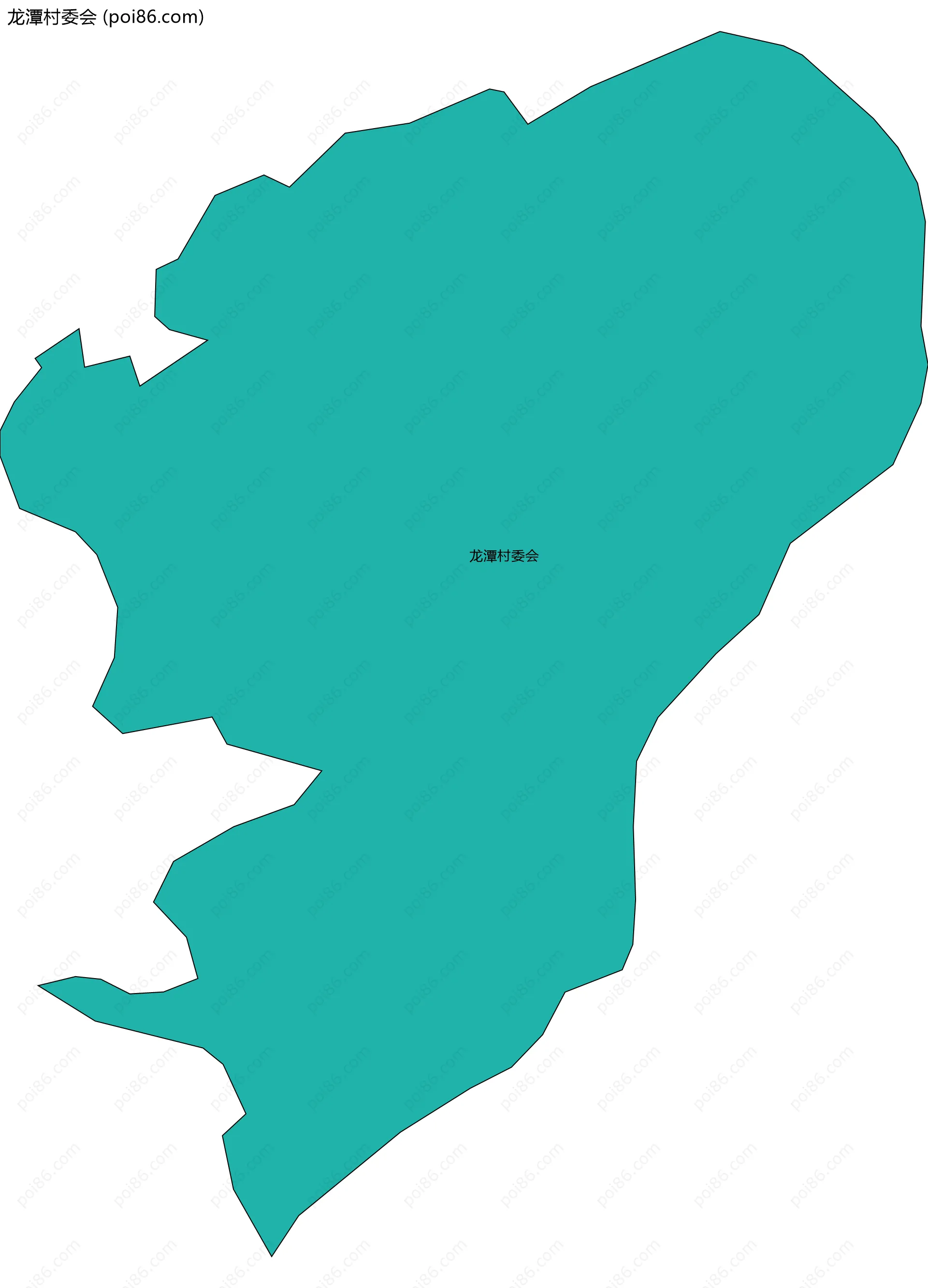 龙潭村委会边界地图