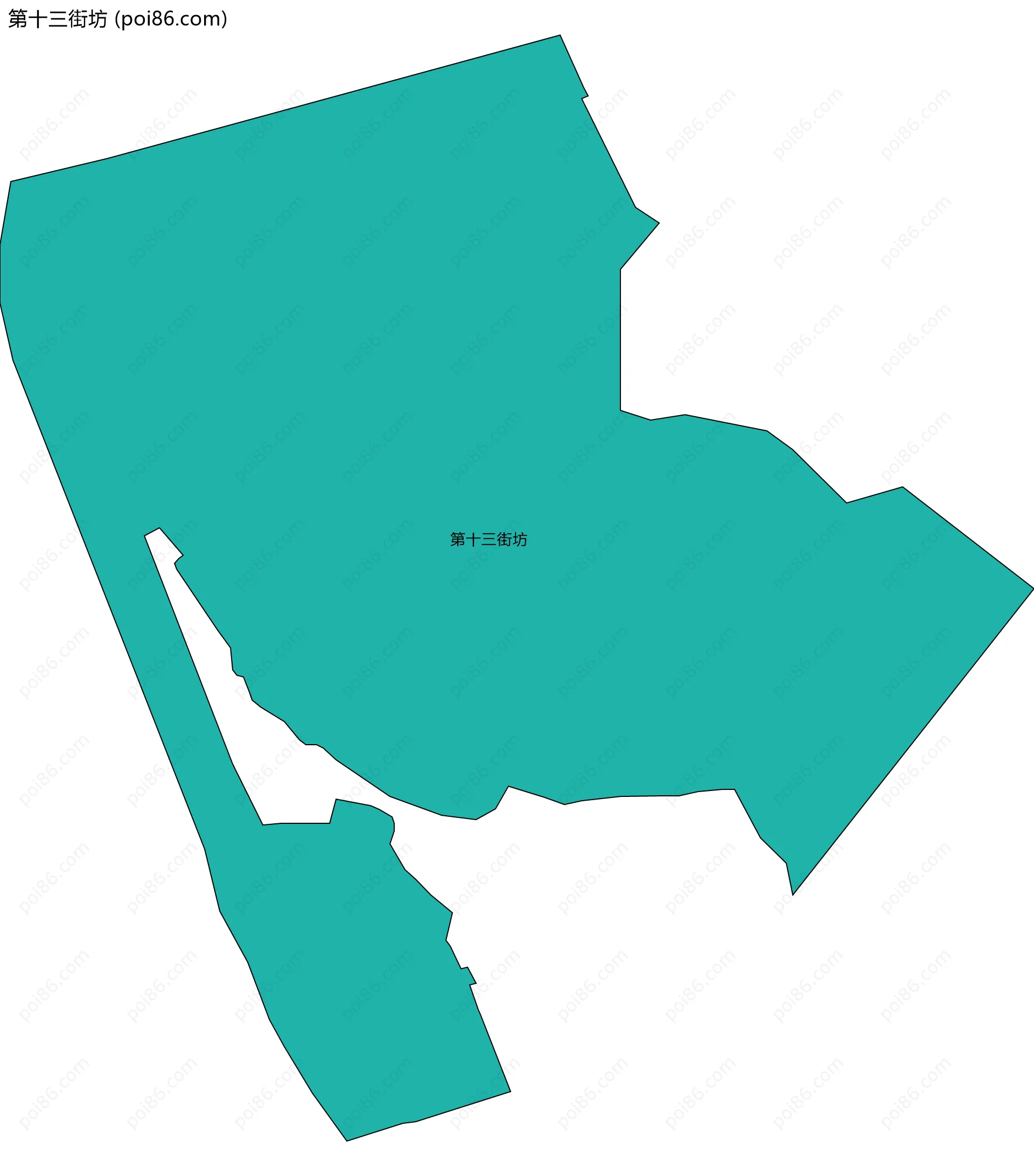 第十三街坊边界地图